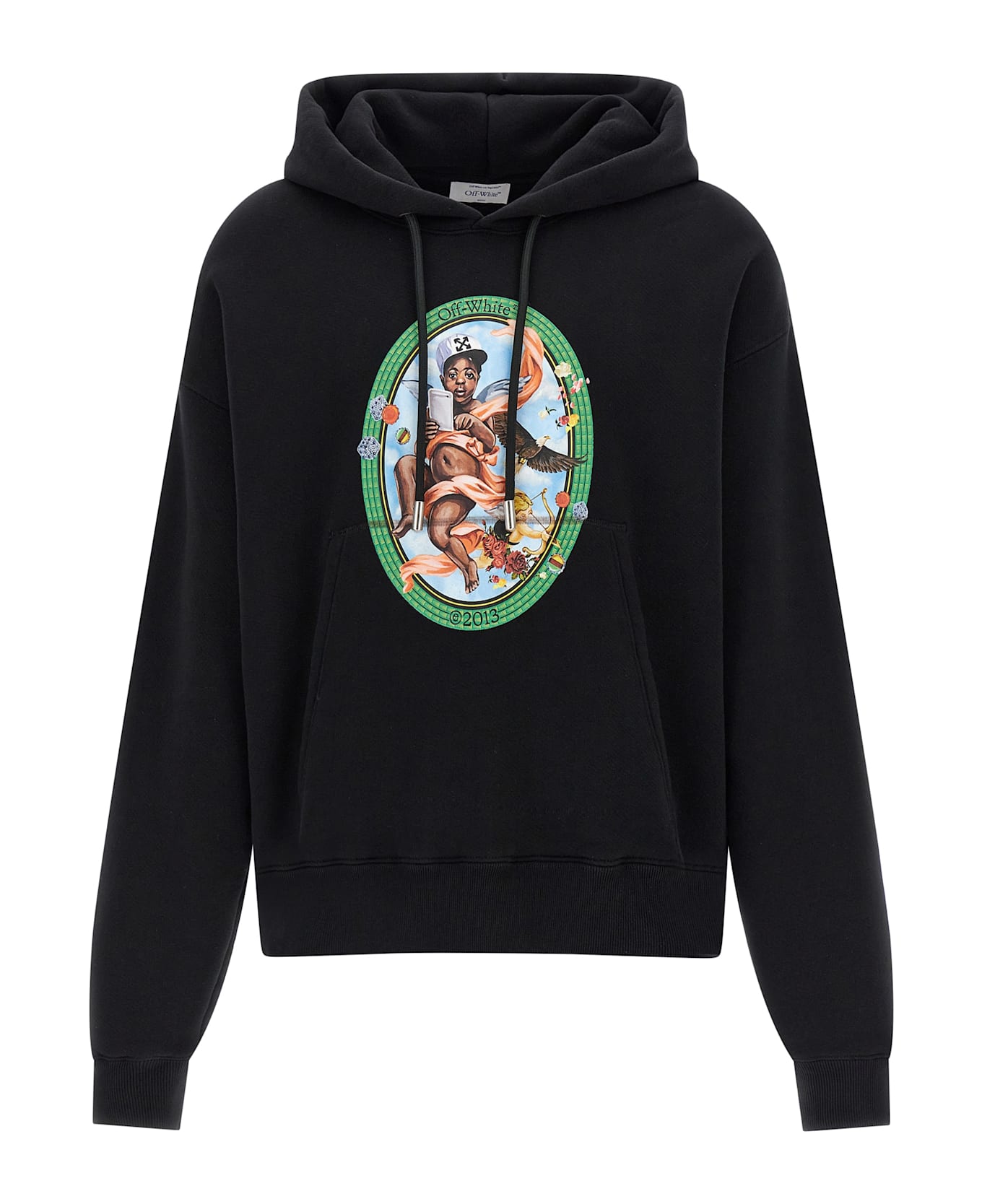 Off-White 'fresco Oval' Hoodie - White/Black