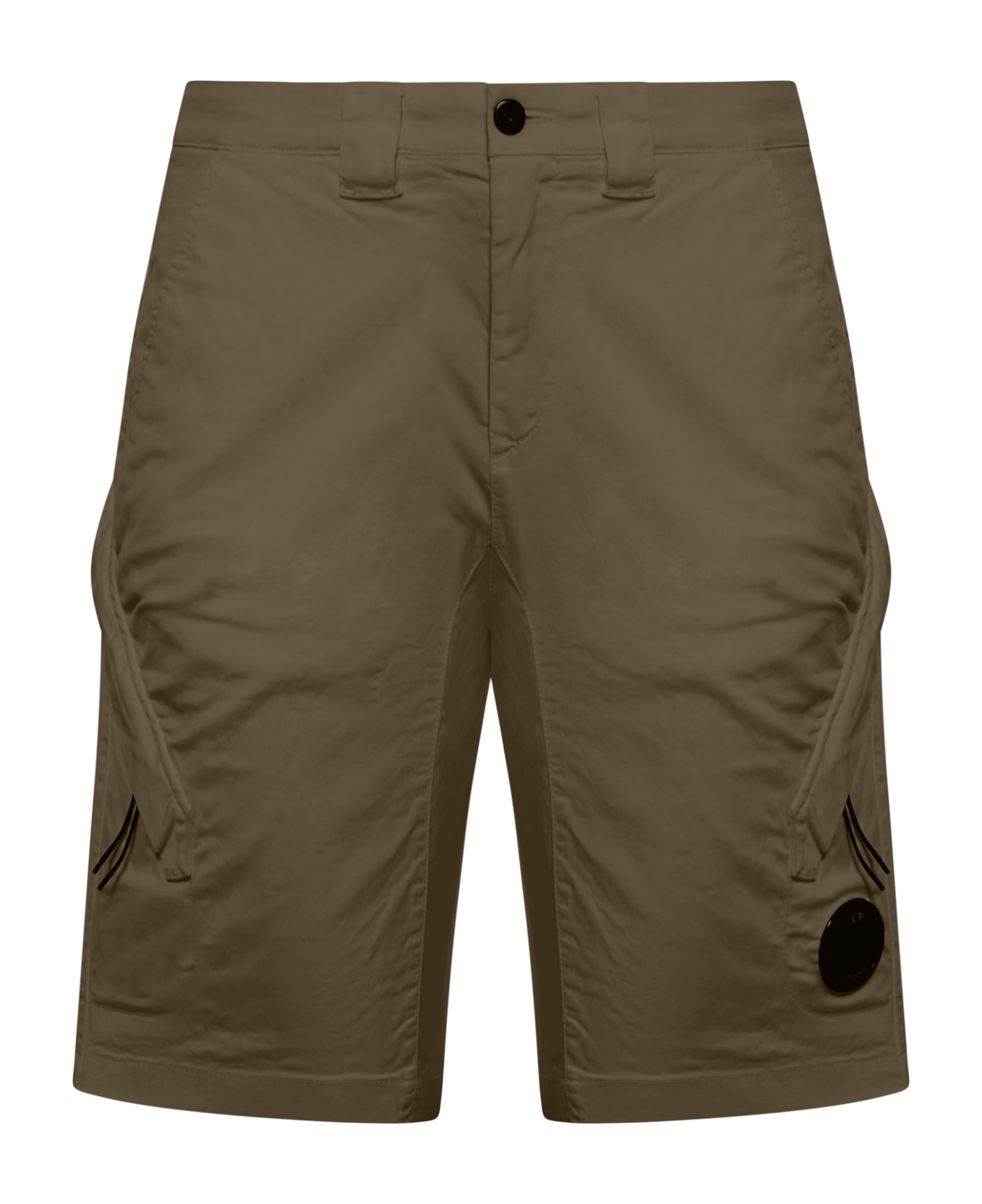 C.P. Company Stretch Sateen Utility Shorts - Ivy Green