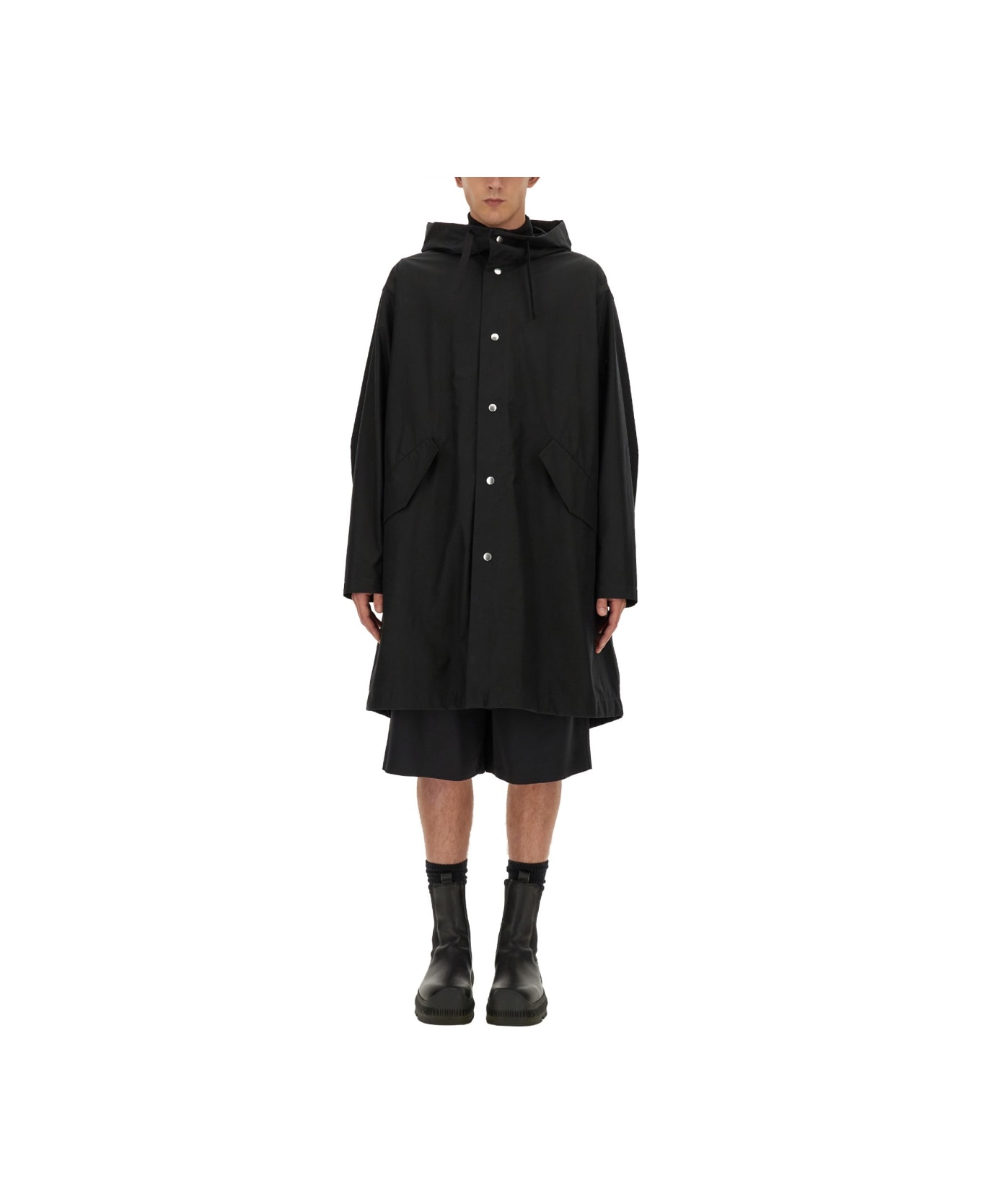Jil Sander Parka With Logo - Black