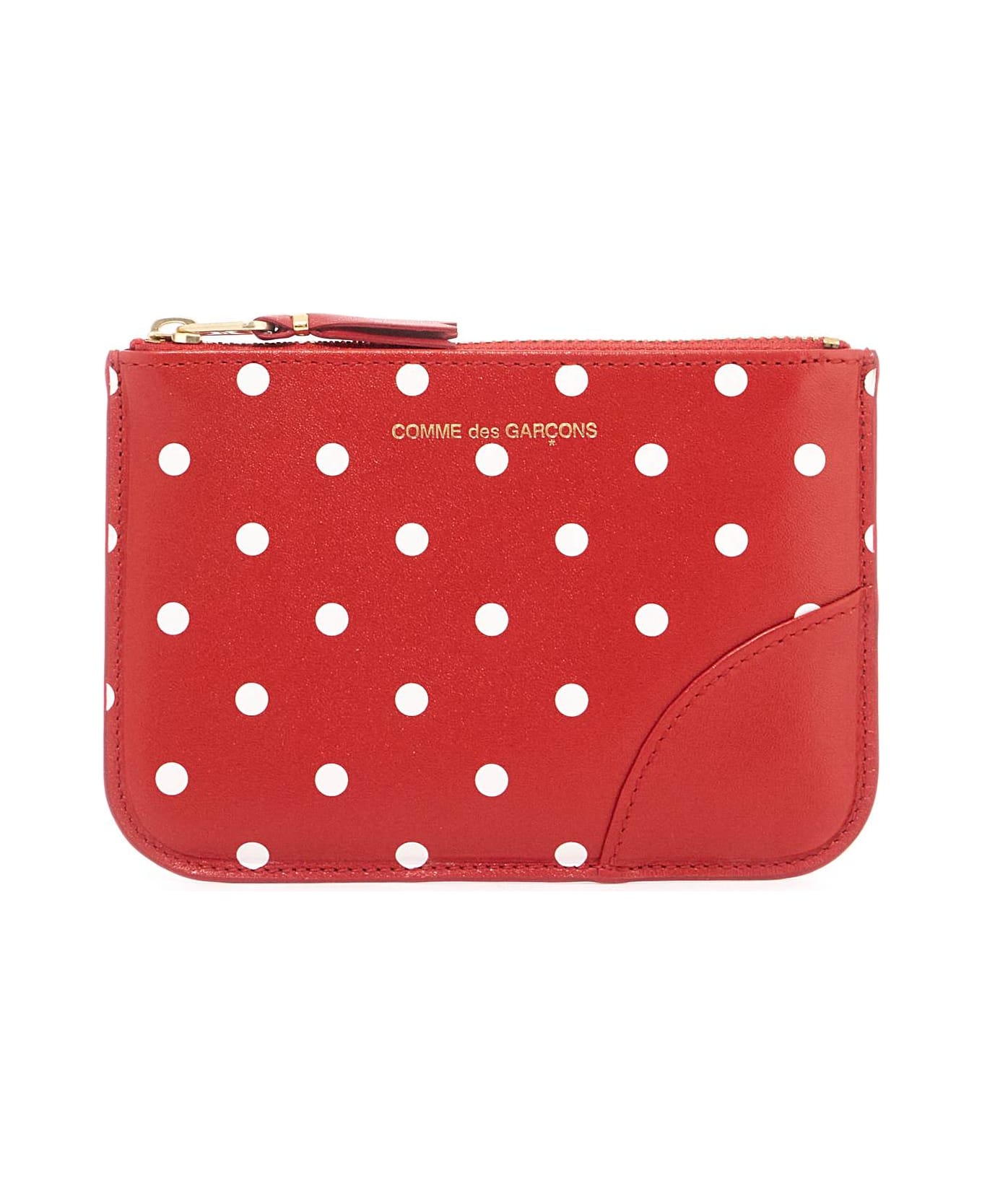 Comme des Garçons Wallet Polka Dot Patterned - RED (Red)