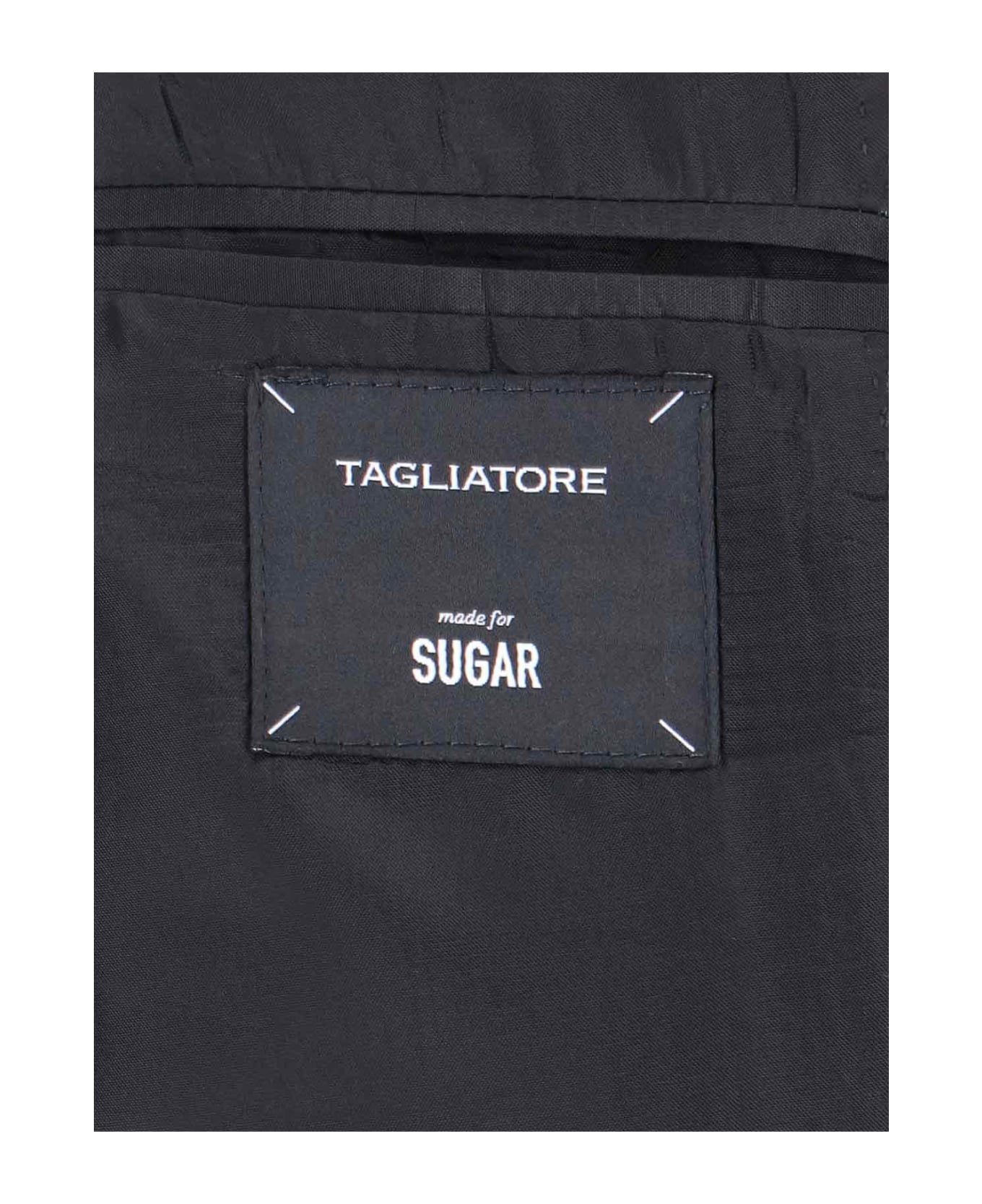 Tagliatore Wool Blend Coat - black