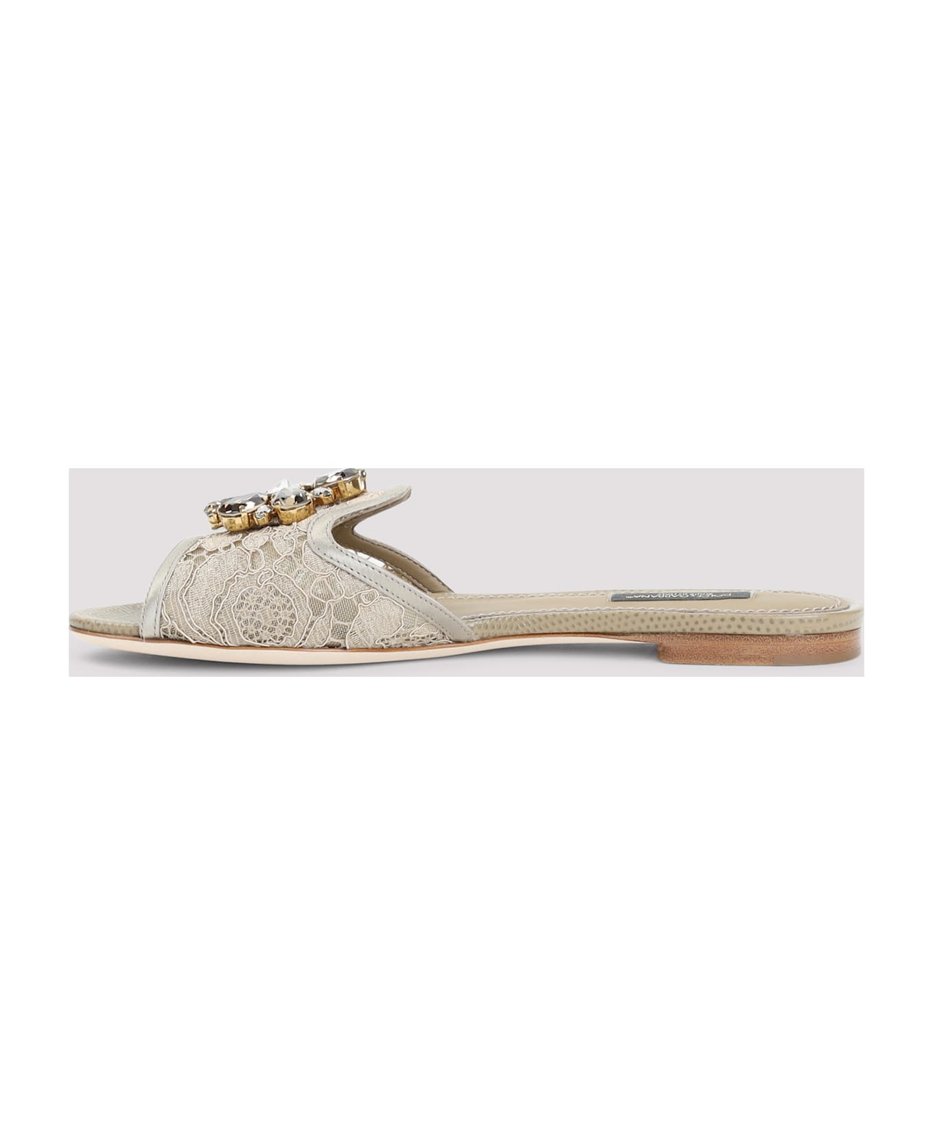 Dolce 
Gabbana Lace Flat Sandals - Sabbia