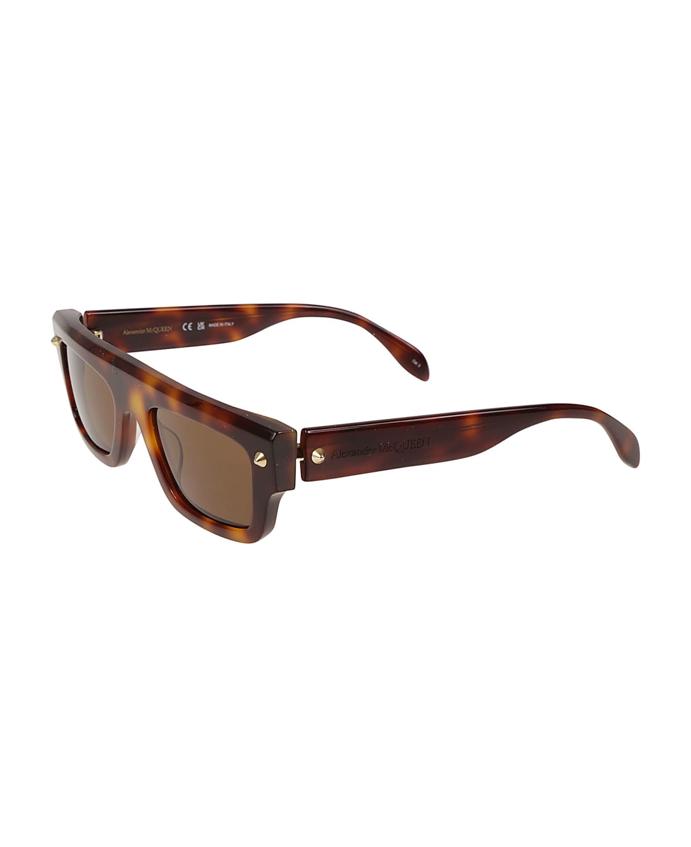 Alexander McQueen Eyewear Am0427s - Havana Havana Brown サングラス