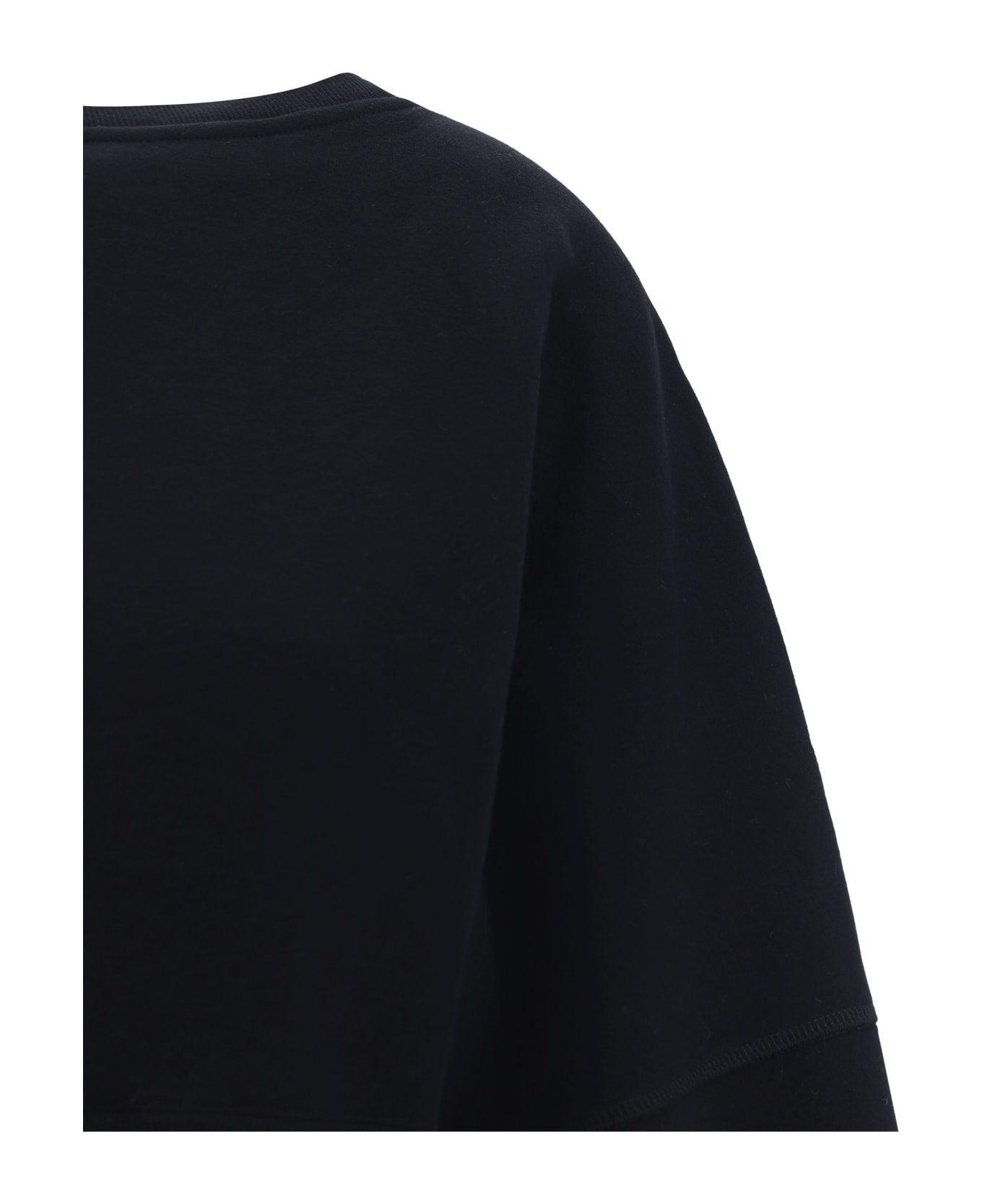 Saint Laurent Crewneck Cropped Sweatshirt - Black