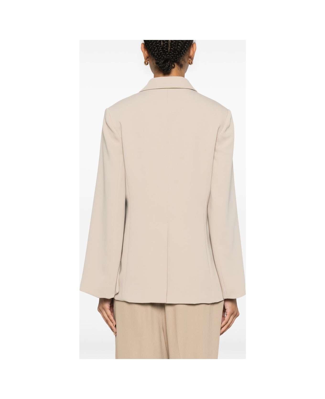 Parosh Single-breasted Blazer Jacket - Beige