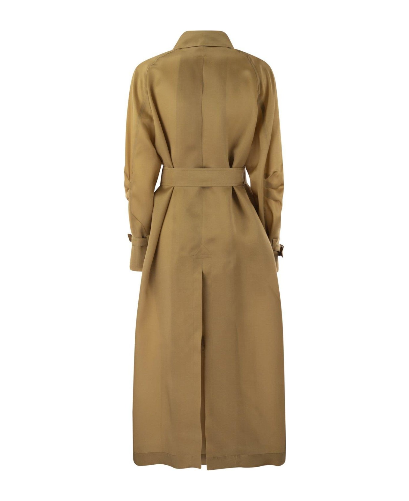 Max Mara Double-breasted Belted Coat - BUFF