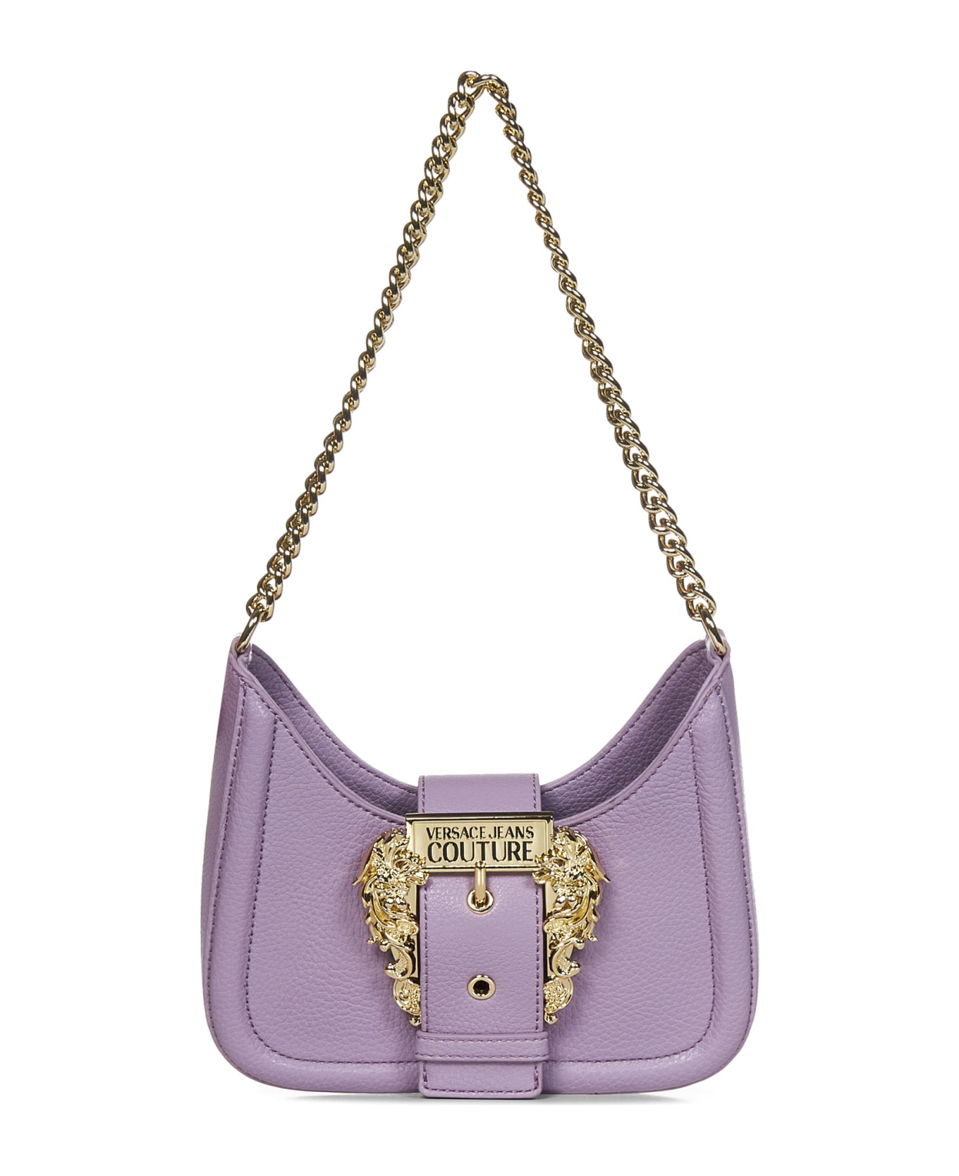 Versace Jeans Couture Shoulder Bag With Baroque Buckle - Lilac