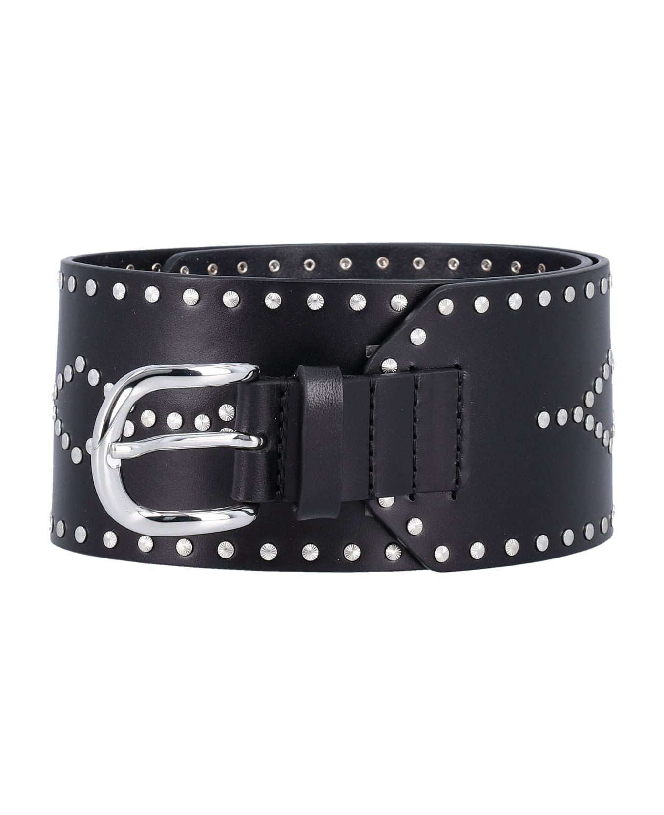 Isabel Marant Lucie Studs Belt - BLACK SILVER