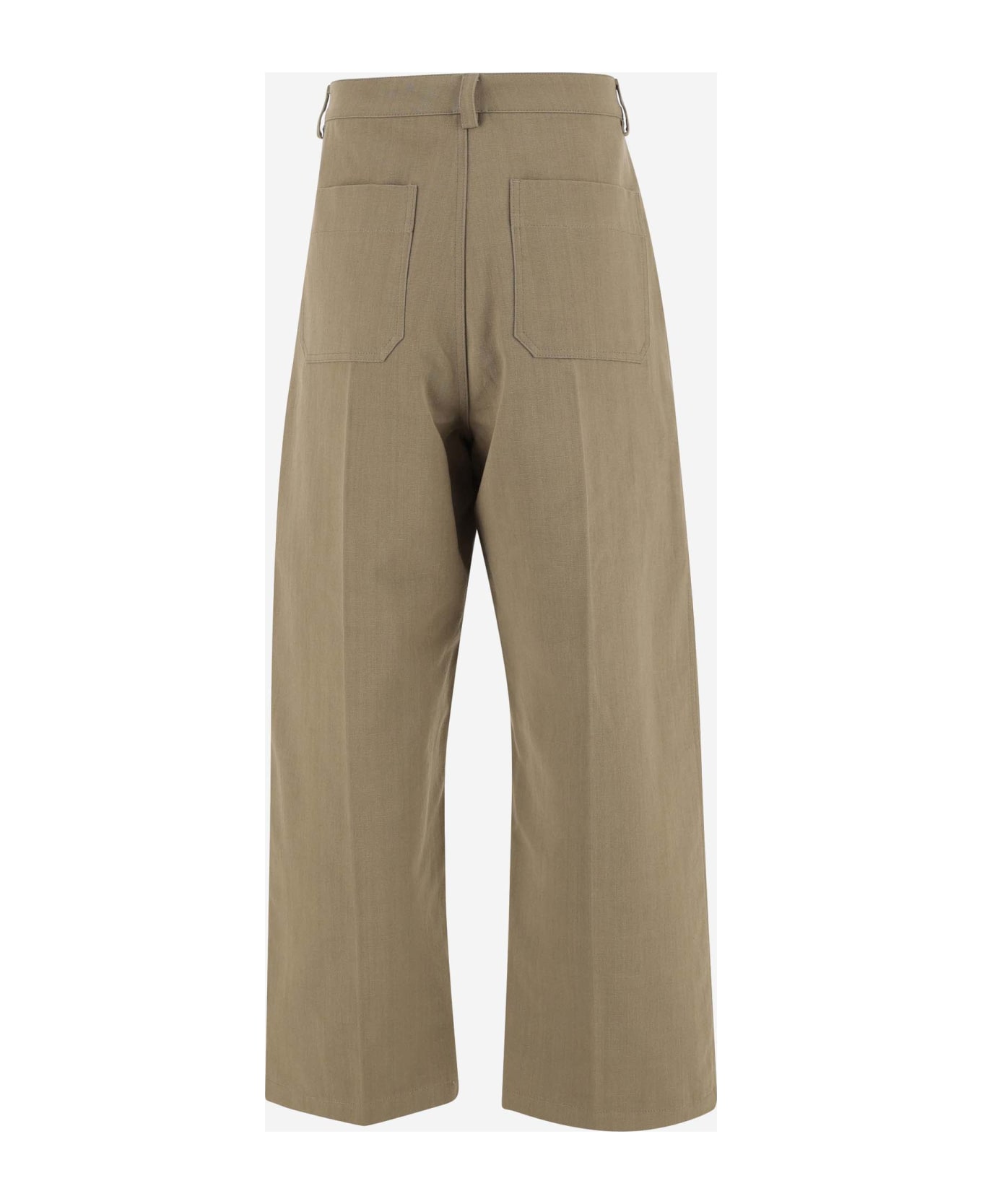 Valentino Cotton Cargo Pants - Beige