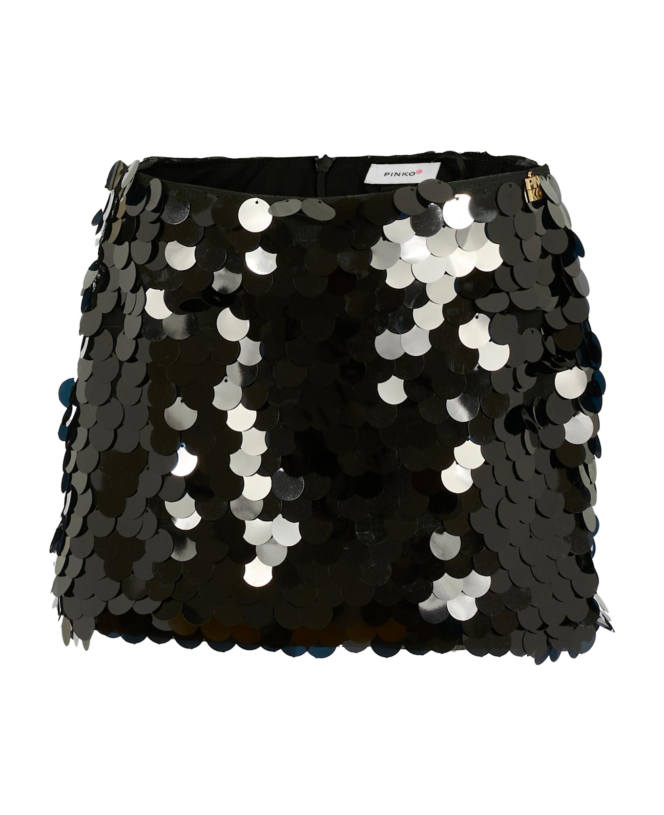 Pinko Black Skirt For Girl With Sequins - Black