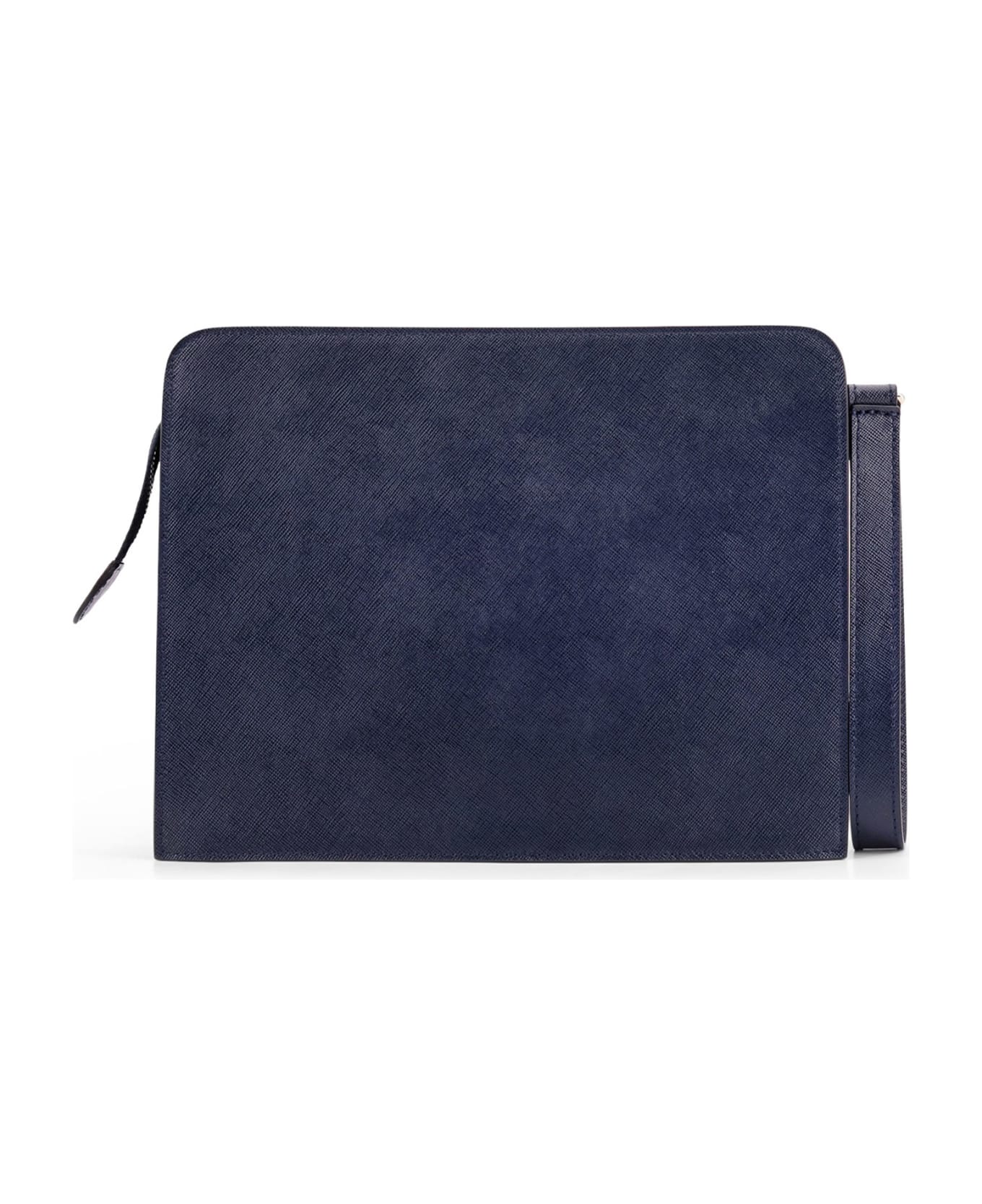 Kiton Leather Clutch - Blue