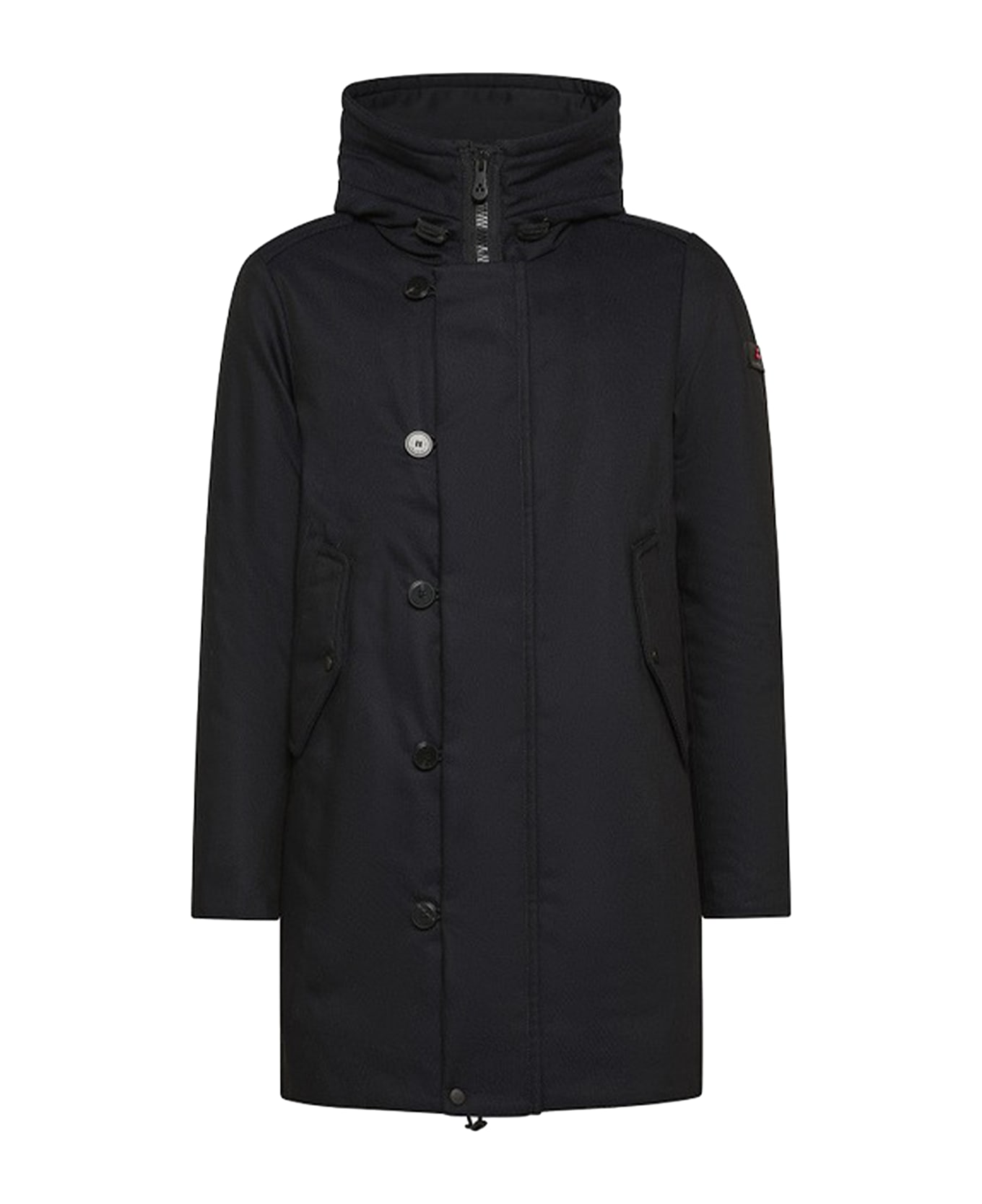 Peuterey Black Parka In Resistant Fabric - Blu