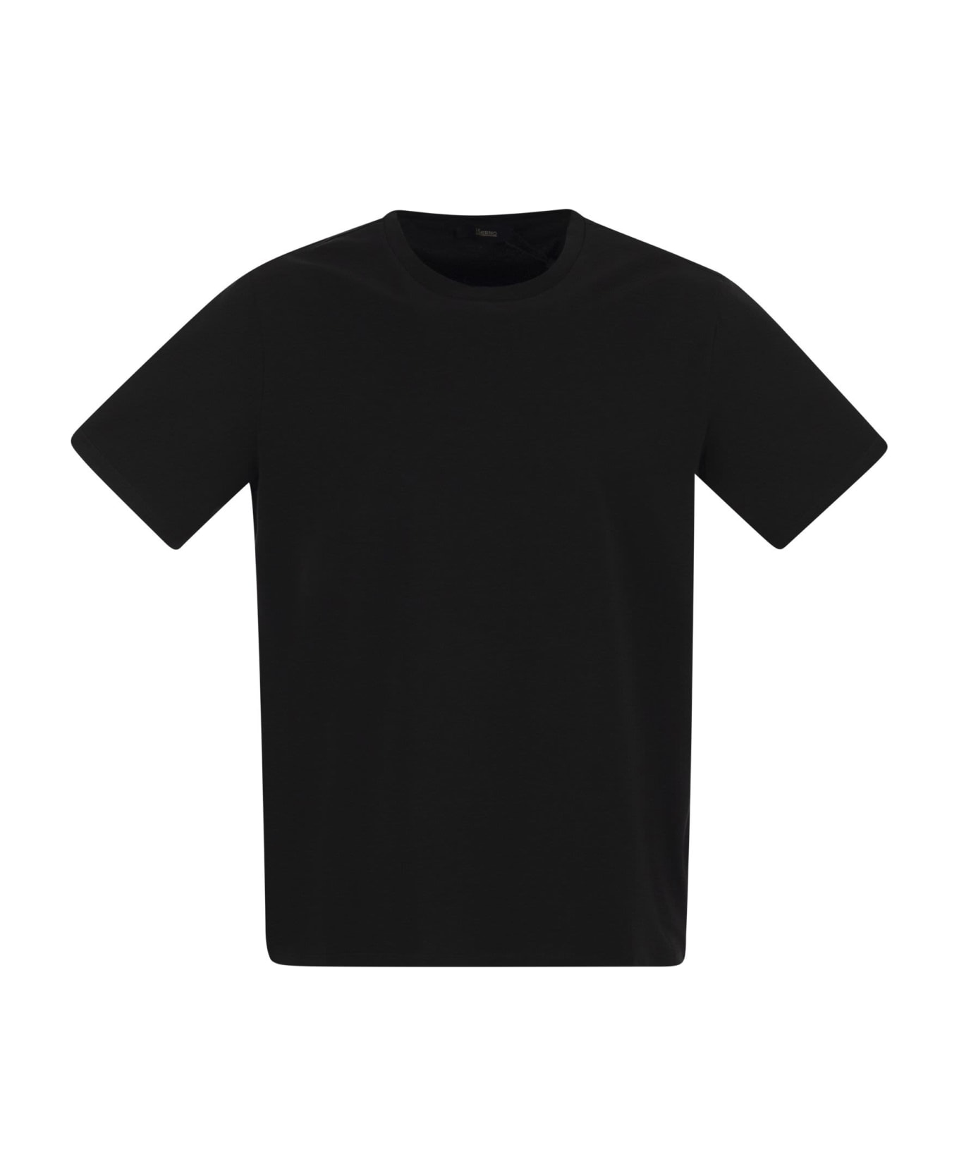 Herno Stretch Cotton Jersey T-shirt - Black