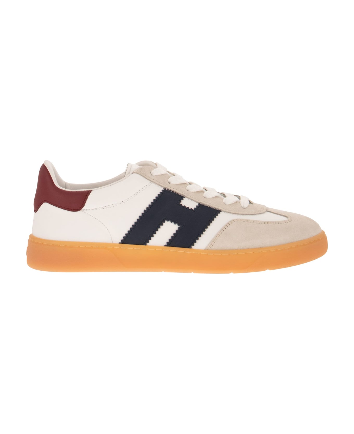 Hogan Cool Sneakers In Leather And Suede - White スニーカー