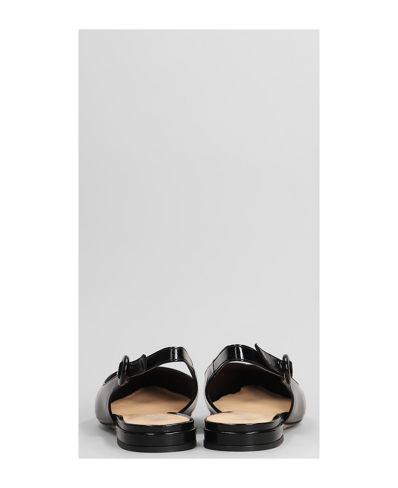 Julie Dee Ballet Flats In Black Leather - black