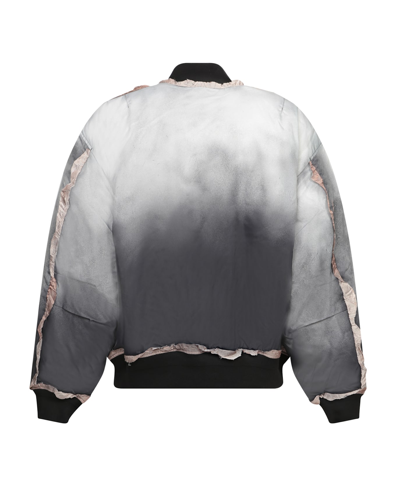 Acne Studios 'over' Grey Nylon Bomber Jacket - Faded Black