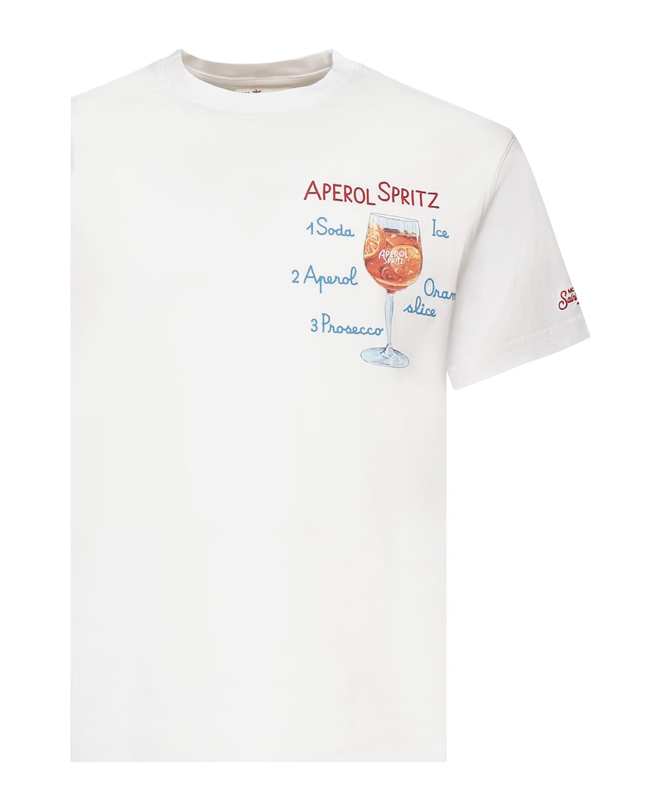 MC2 Saint Barth T-shirt With Embroidery And Print - White