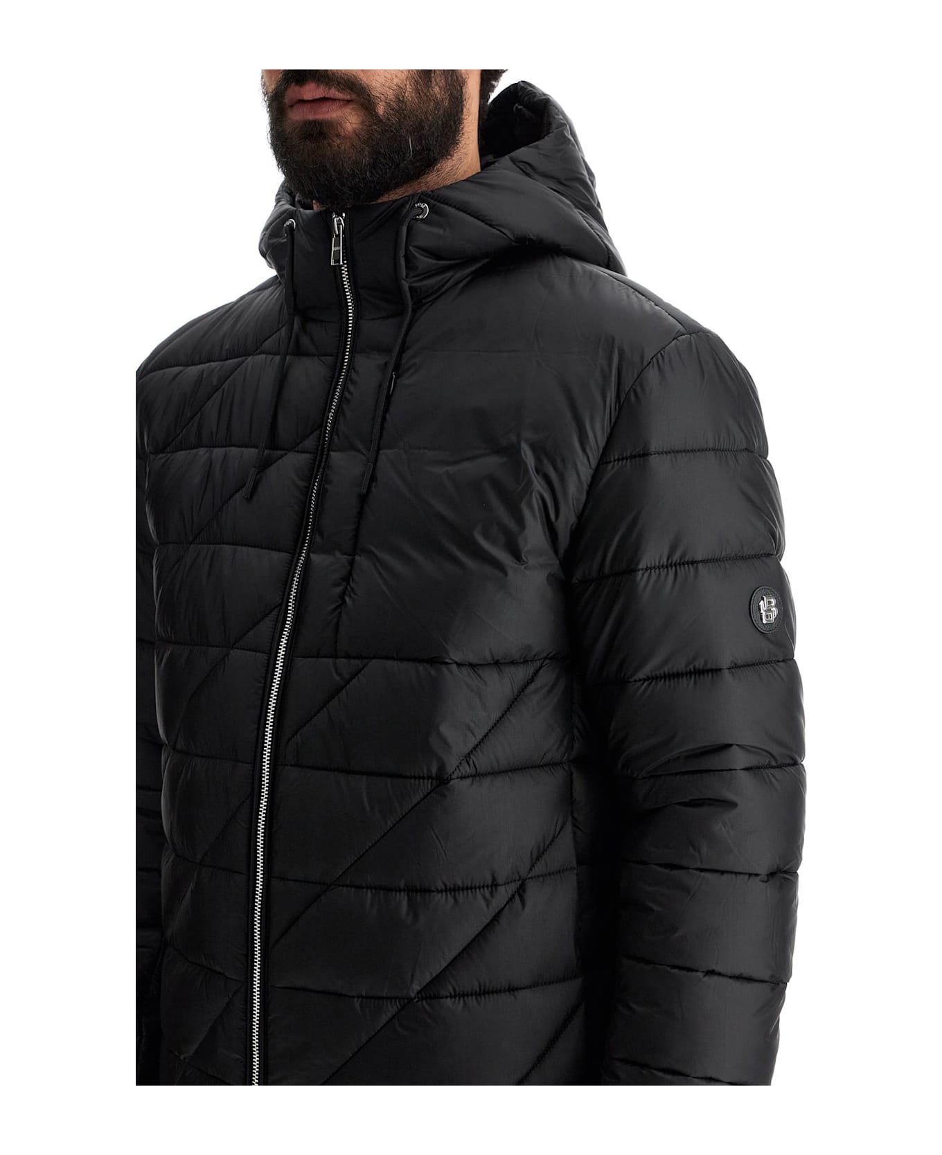 Hugo Boss Lightweight Down Jacket With Hood - BLACK (Black)