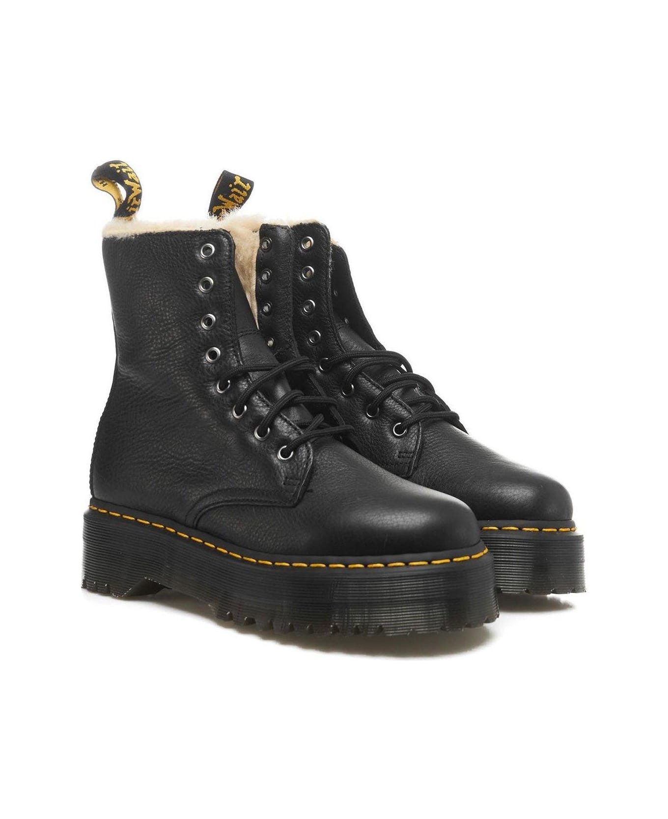 Dr. Martens Jadon Lace-up Platform Boots - BLACK