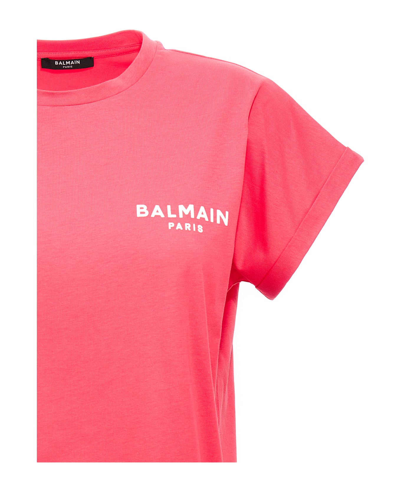 Balmain Logo T-shirt - Fuchsia