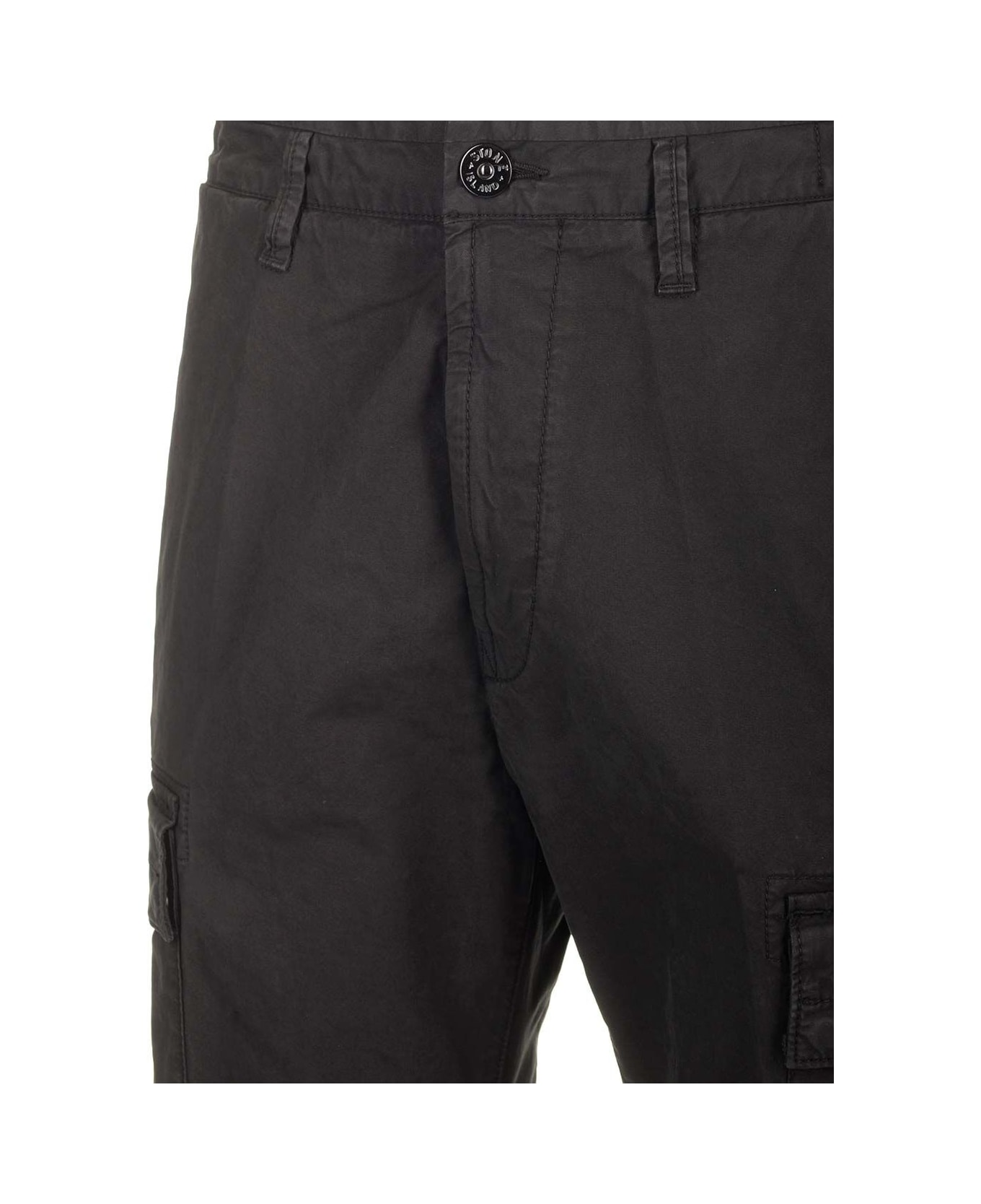 Stone Island Cargo Trousers - Black