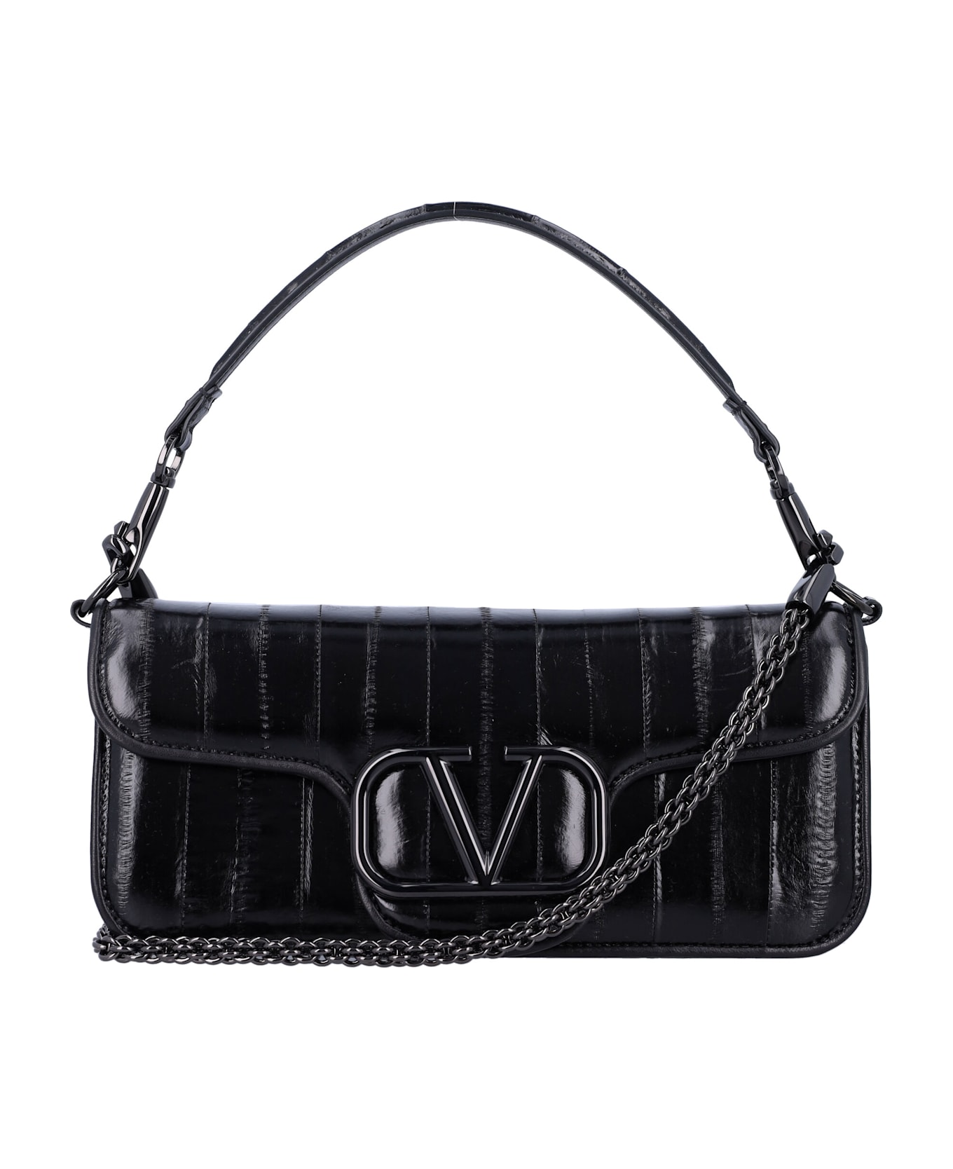 Valentino Garavani Locò Shoulder Bag - BLACK