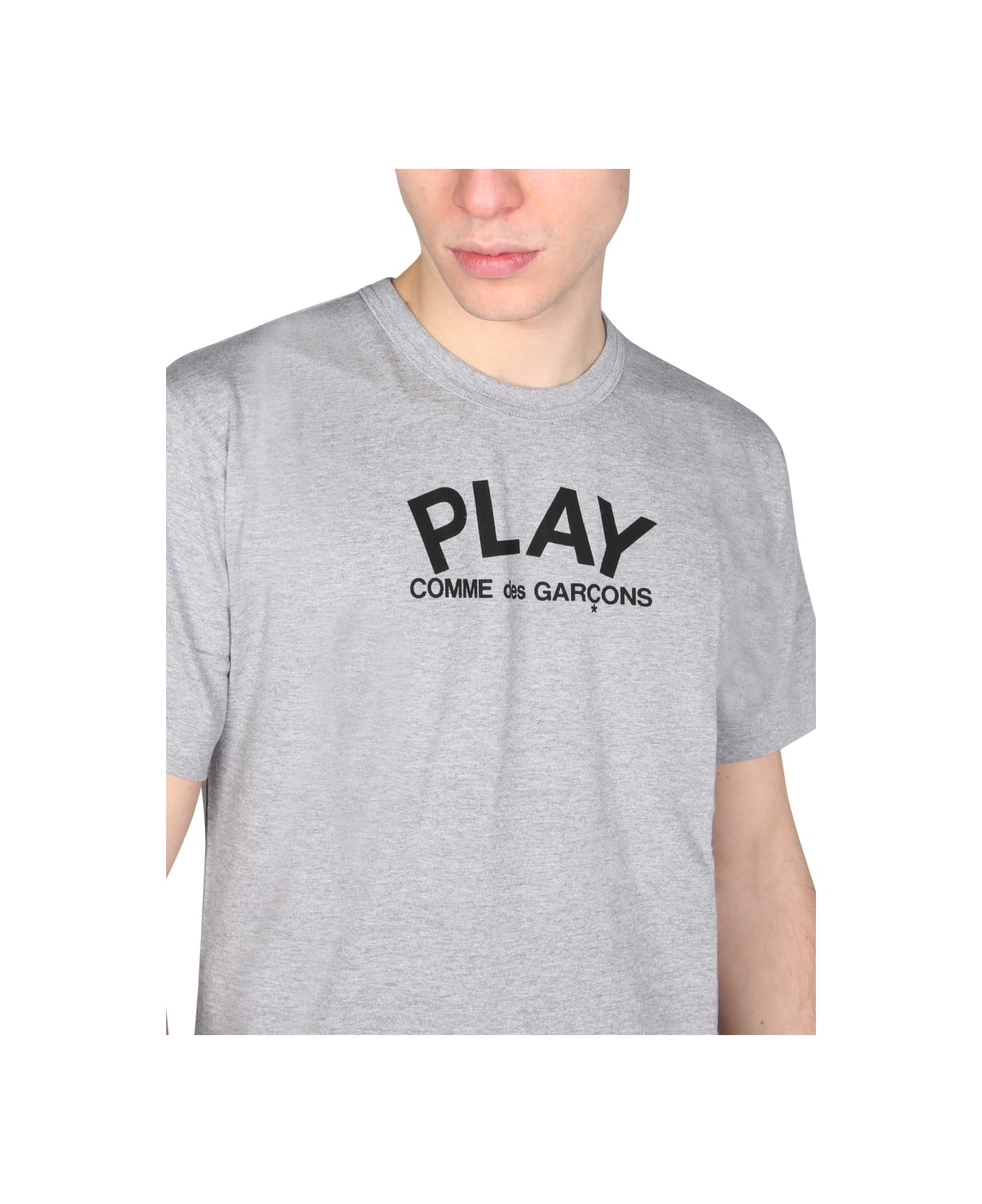 Comme des Garçons Play Logo Print T-shirt - GREY