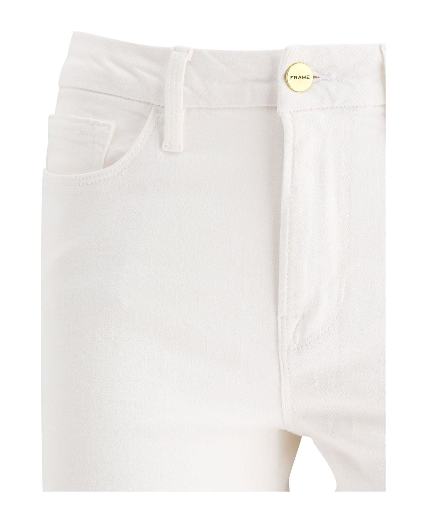 Frame Low-rise Flared Jeans - Blanc Blanc ボトムス