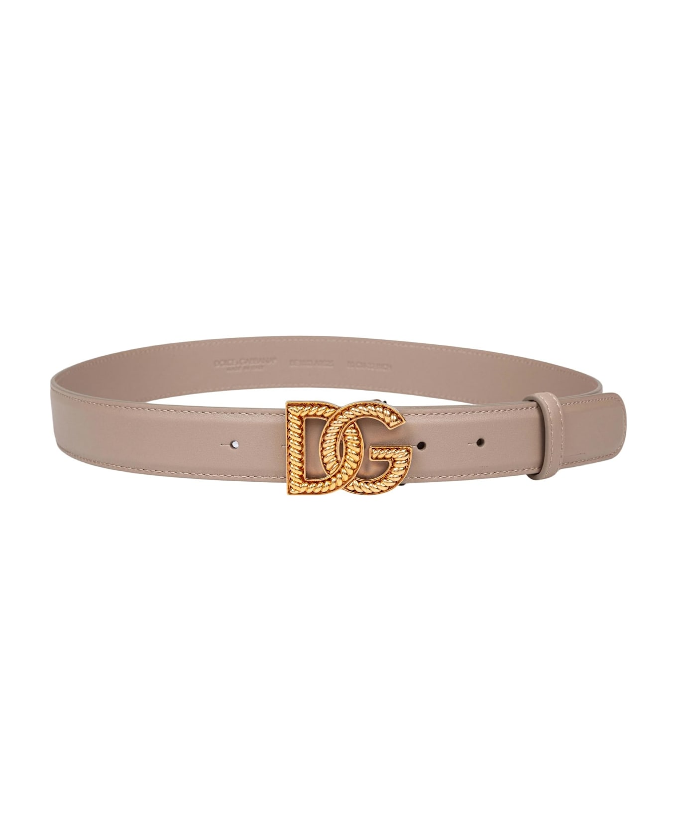 Dolce 
Gabbana Taupe Plonge Leather Belt - Taupe
