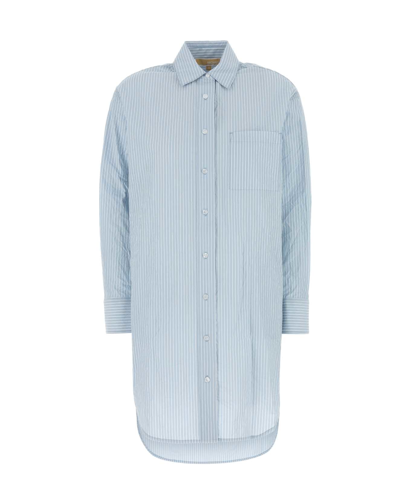 Michael Kors Embroidered Chambray Shirt Dress - CHAMBRAY