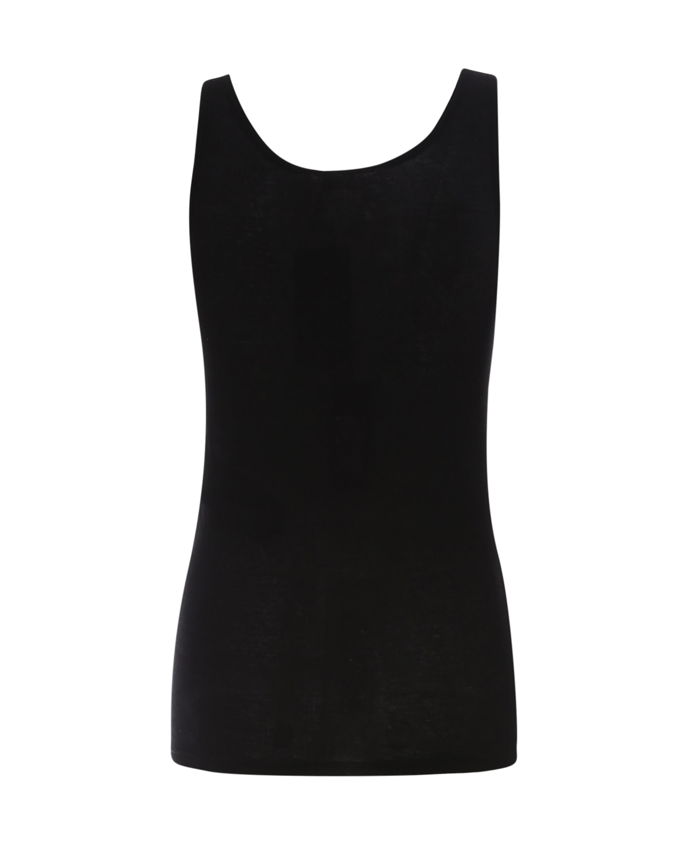 Saint Laurent Ribbed Cotton And Modal Tank Top - Black
