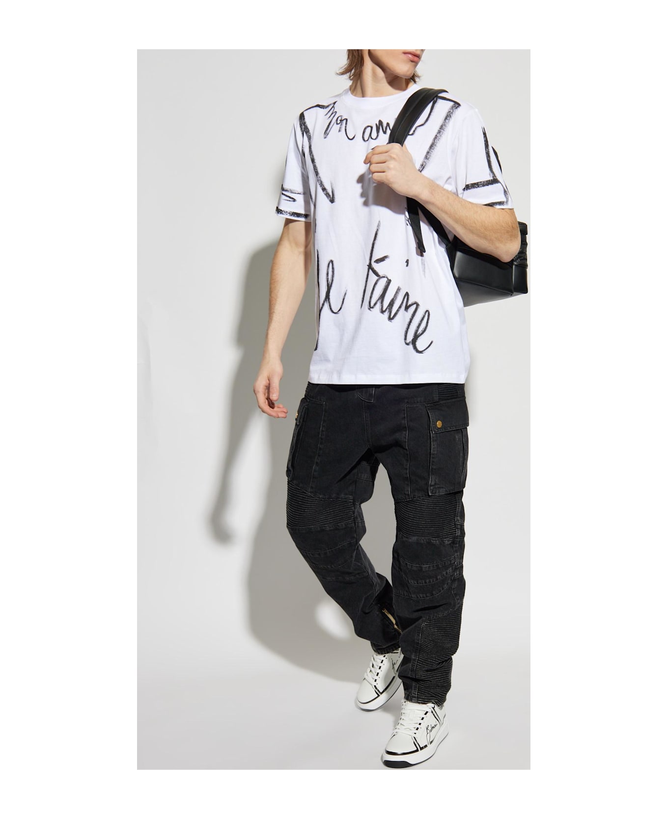 Balmain T-shirt With Print - Bianco