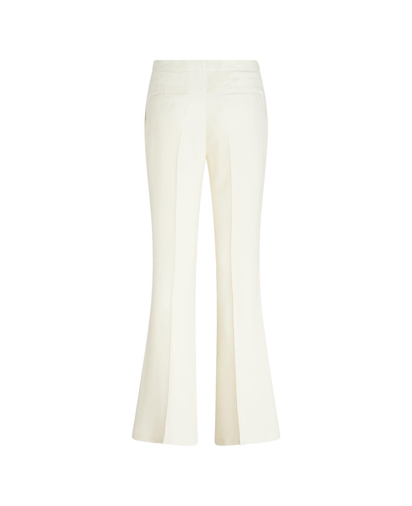 Etro Flare Trousers In White Cady Stretch - White ボトムス