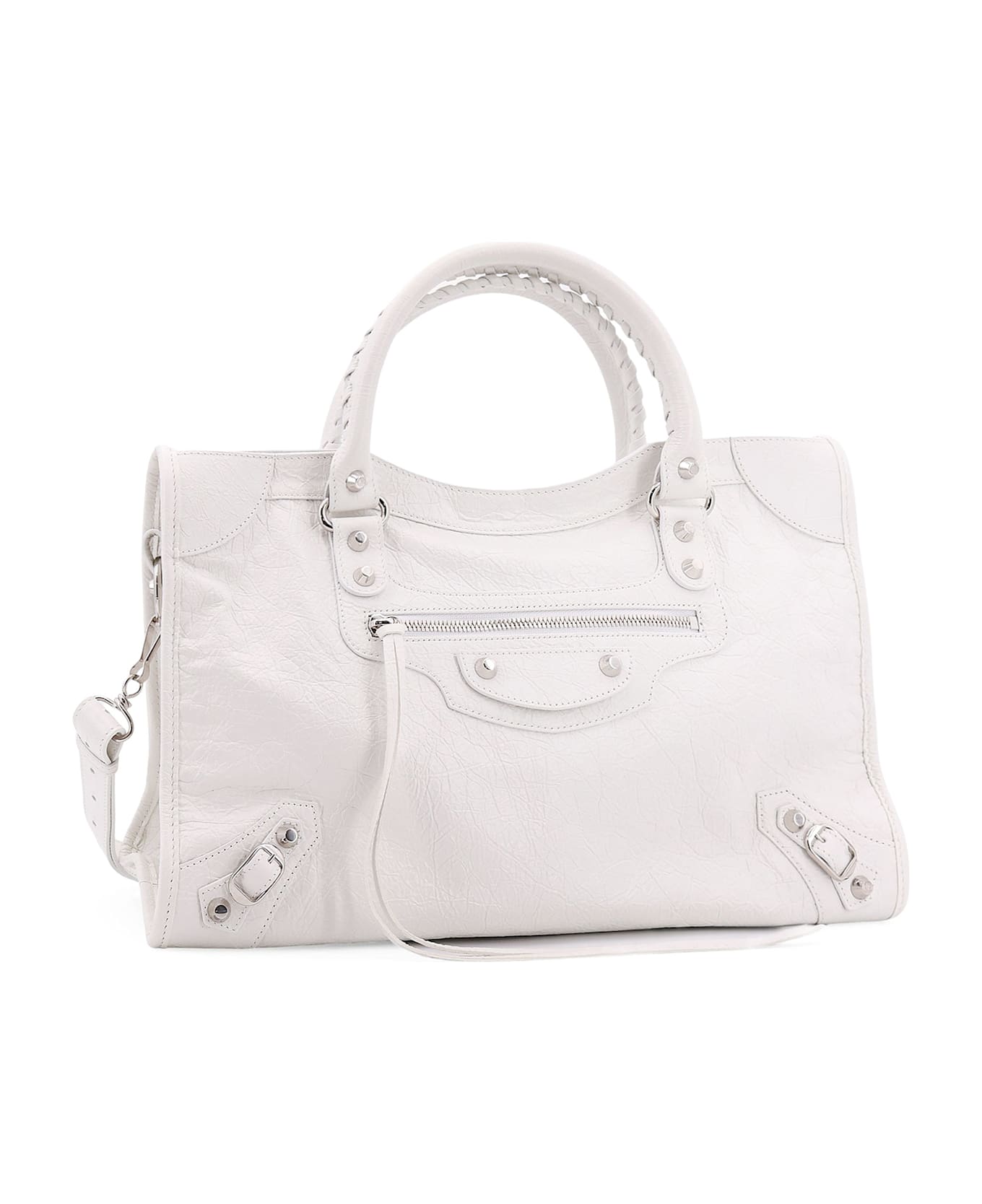Balenciaga Le City Media Shoulder Bag - WHITE