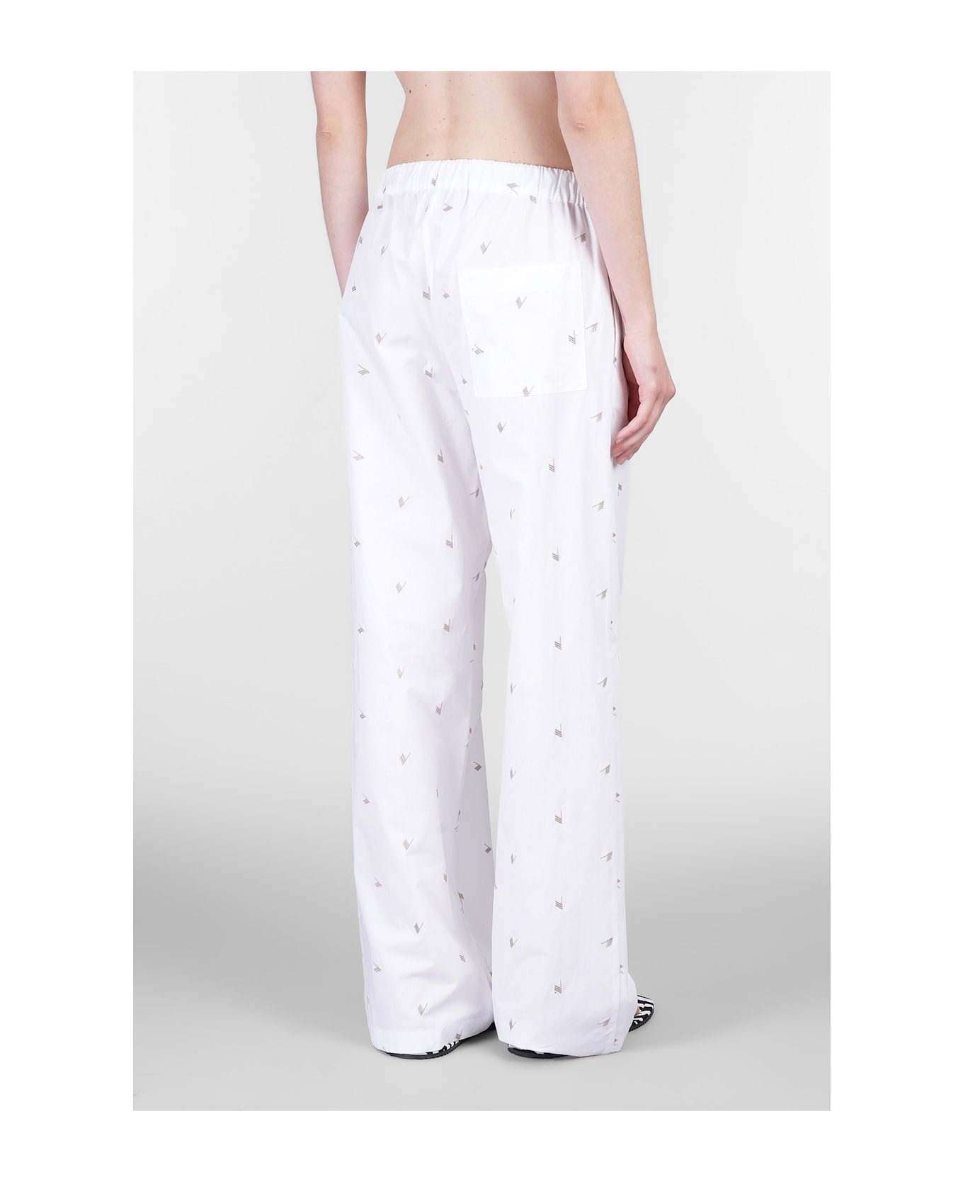 The Attico Pants In White Cotton - white