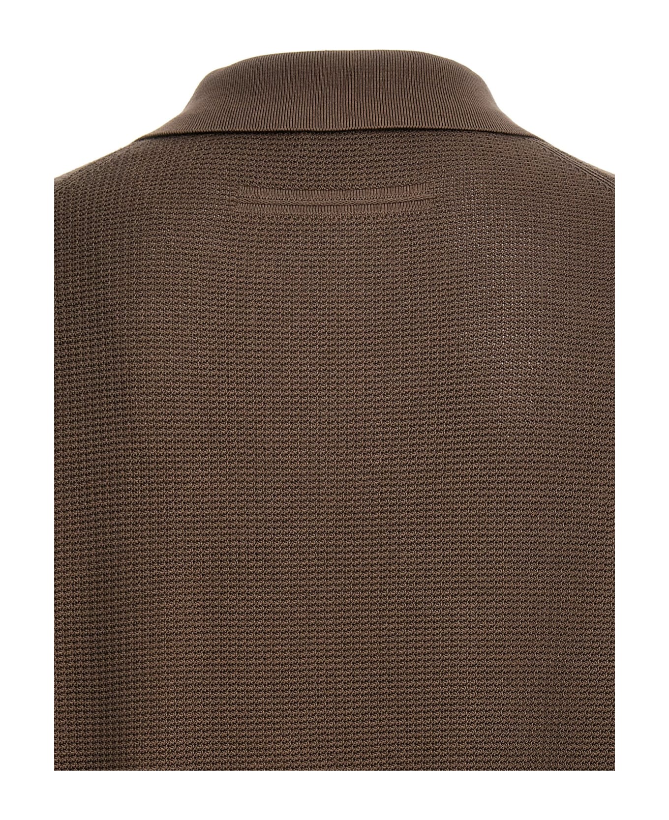 Zegna Knitted Polo Shirt - Green