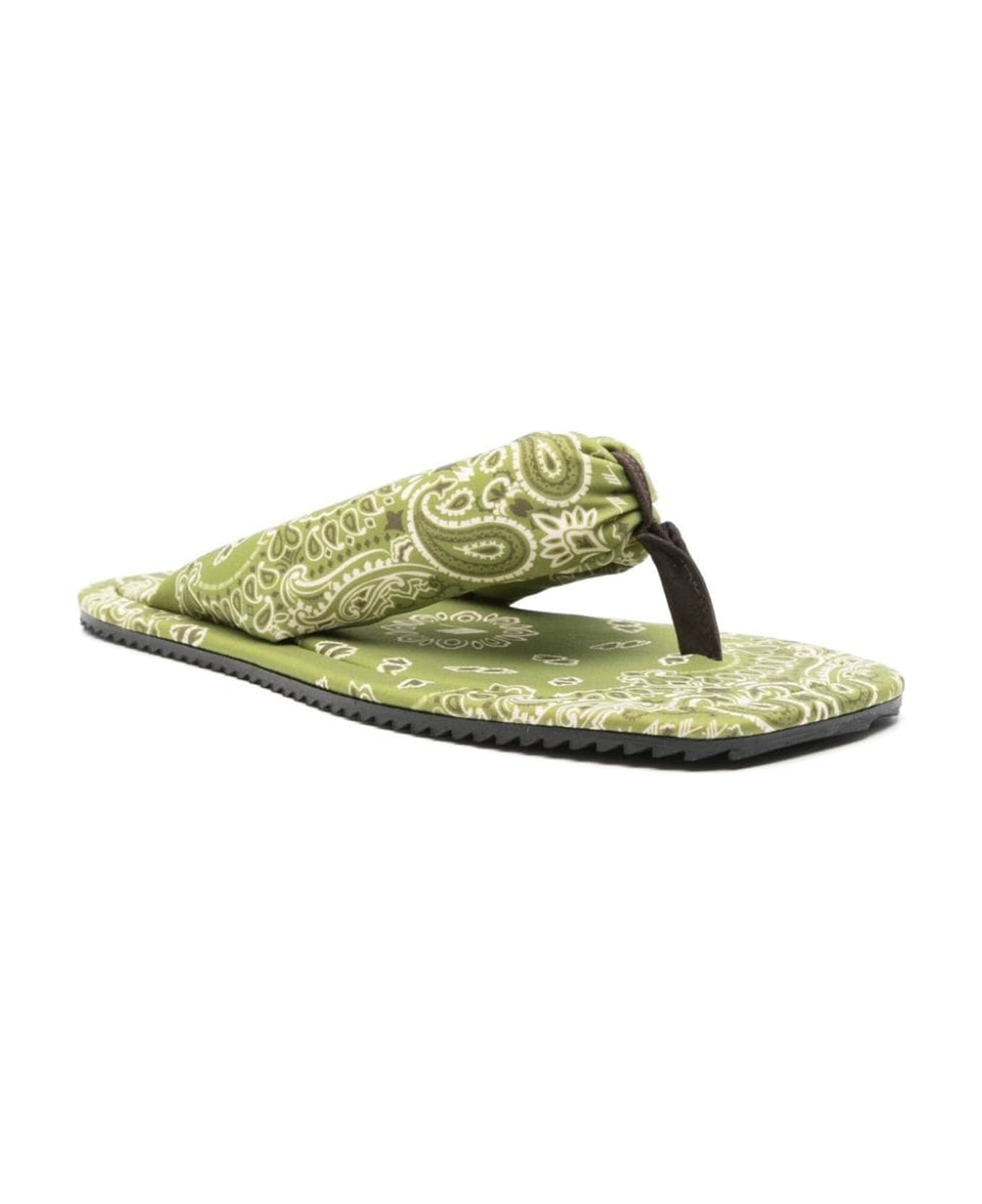 The Attico Indie Thong Flat Slides - Green