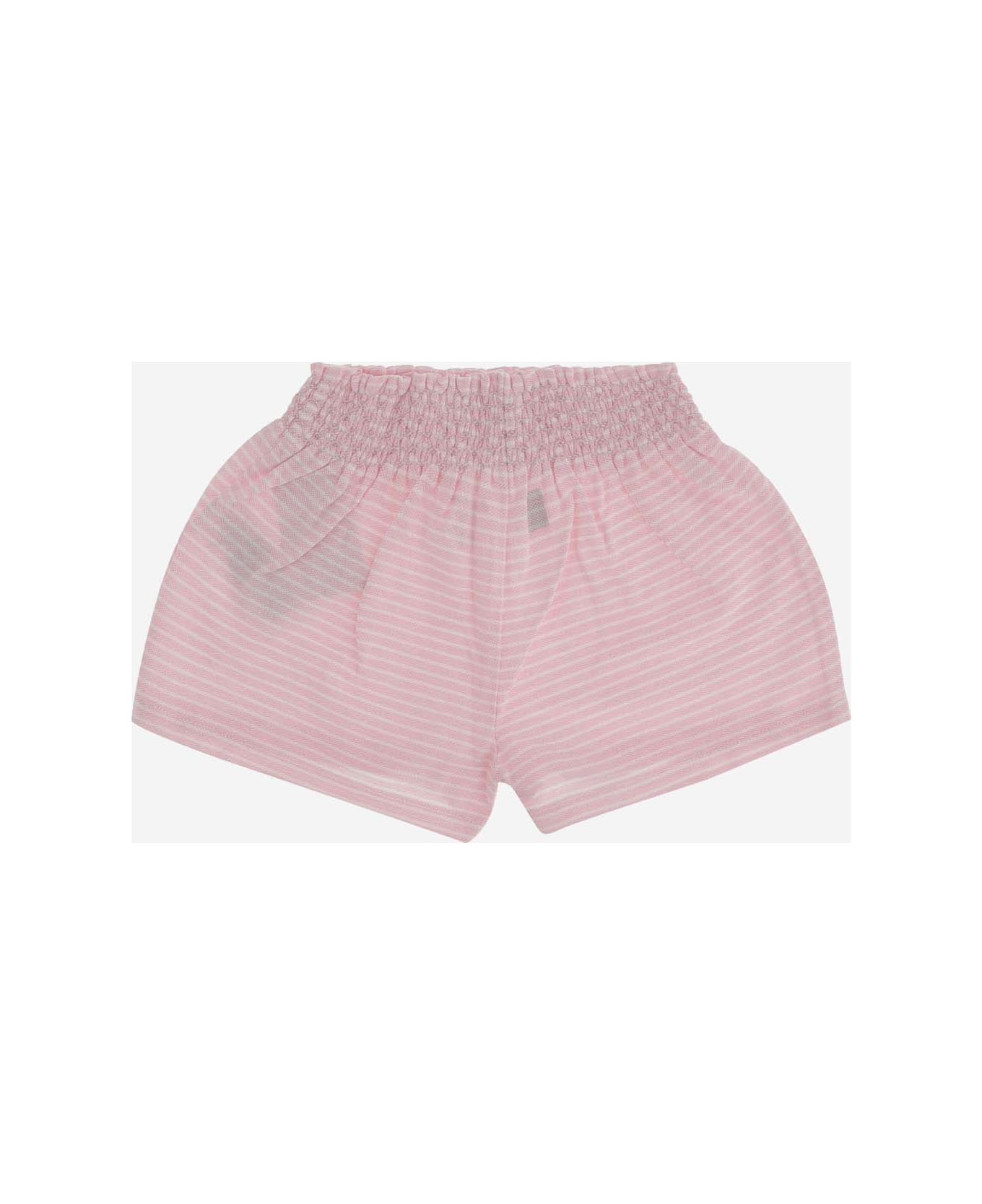 Polo Ralph Lauren Striped Cotton Logo Short Pants - Pink