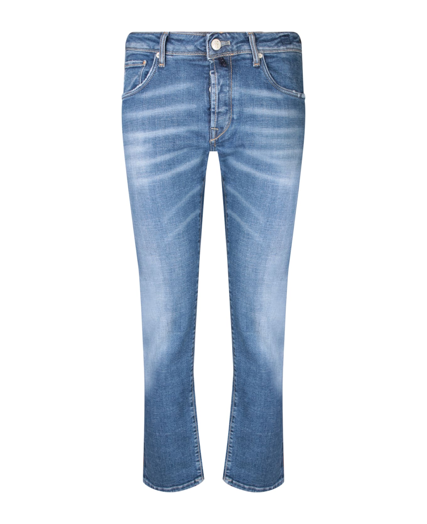 Incotex 5t Distressed Blue Jeans - Blue デニム