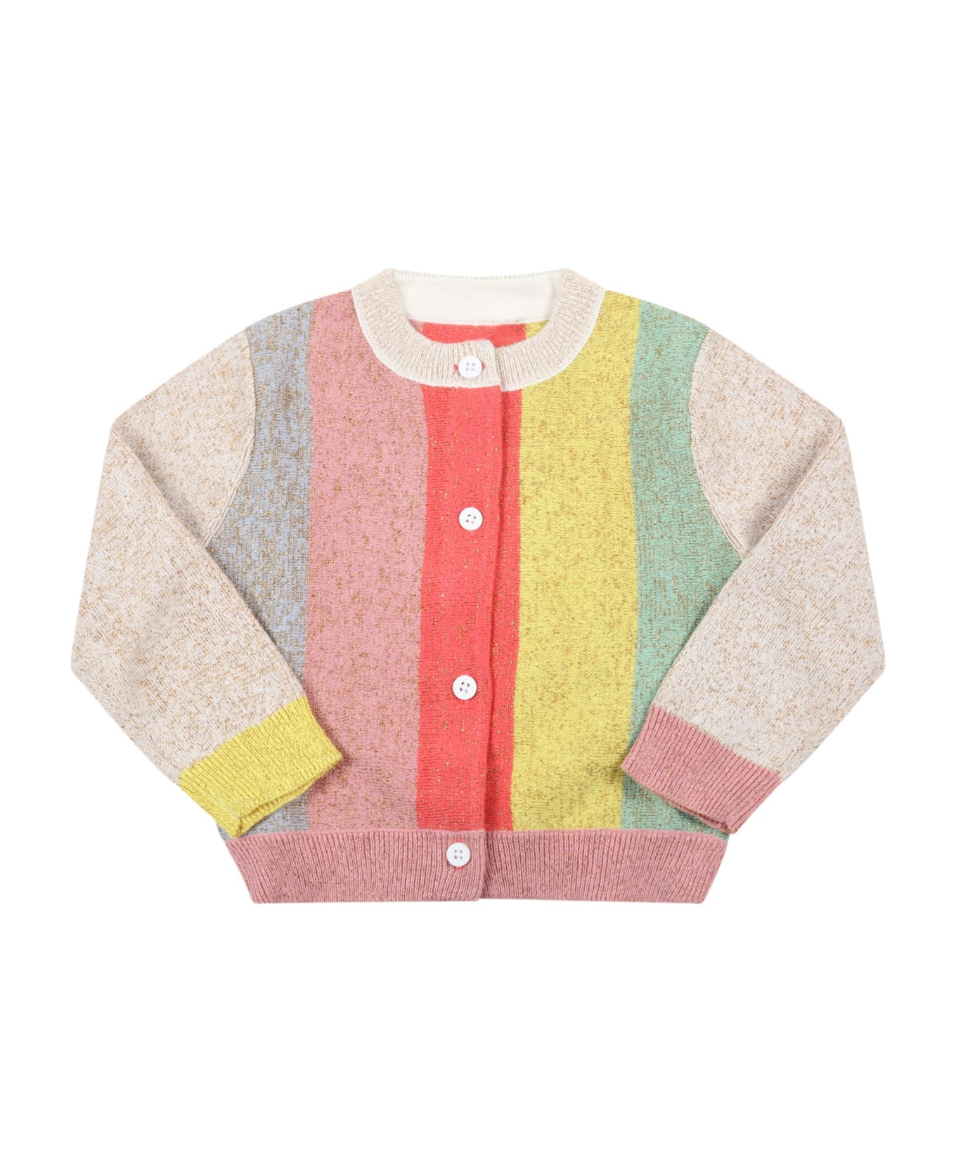 Stella McCartney Kids Multicolor Cardigan For Baby Girl With Lurex Details - Multicolor
