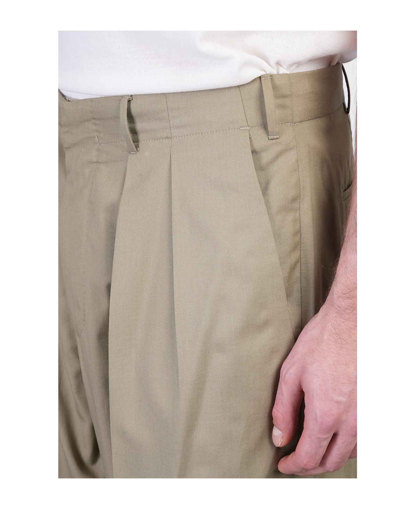 PT Torino Sd65 Pants In Green Wool And Polyester - green