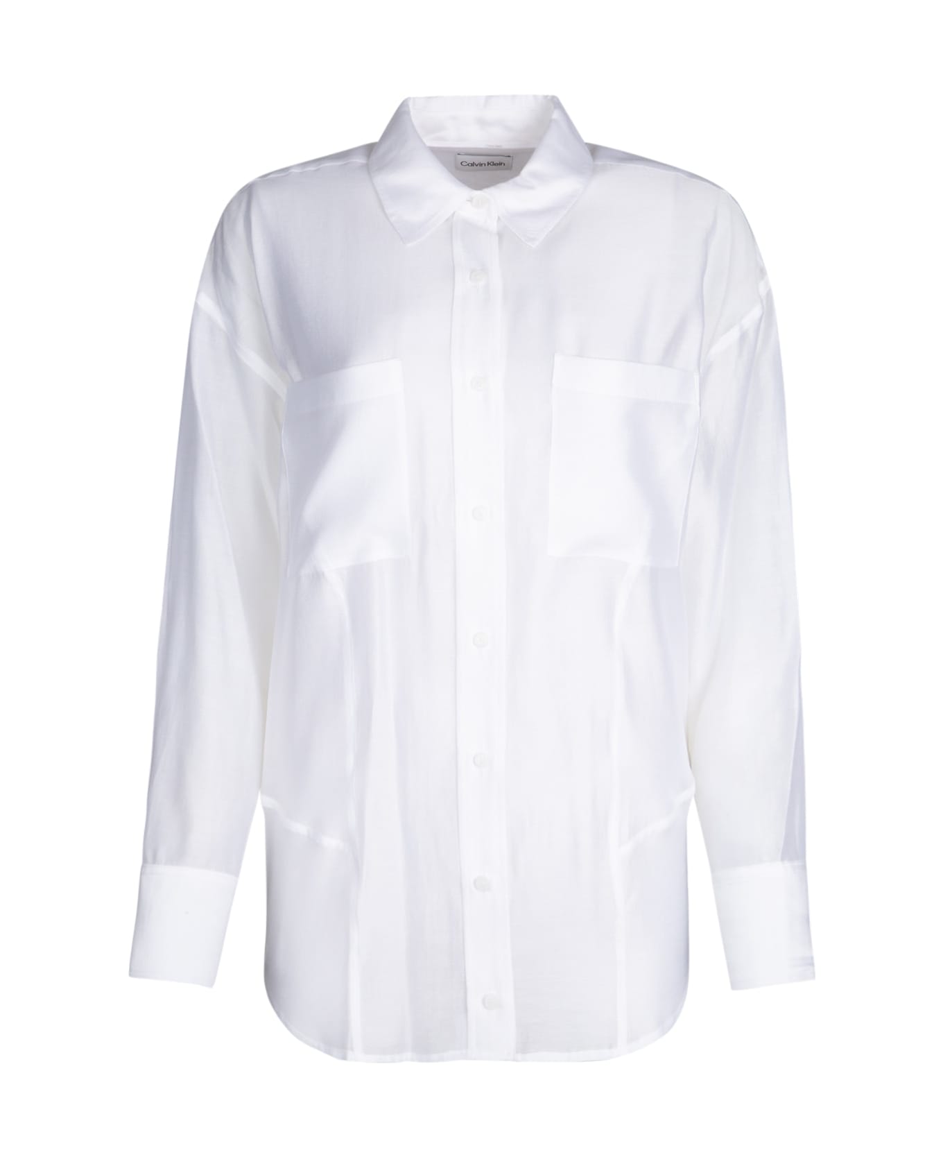 Calvin Klein Tencel Voile Relaxed Shirt - BRIGHTWHITE