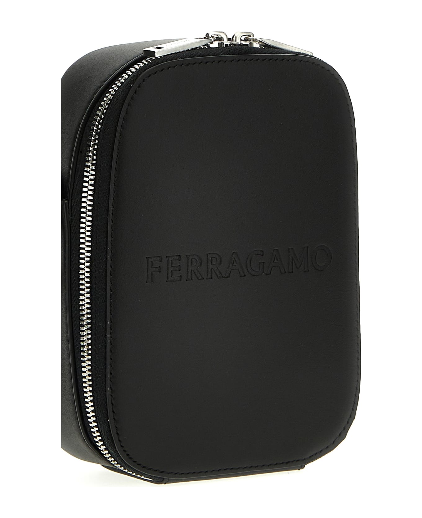 Ferragamo Compact Shoulder Strap - Black   ショルダーバッグ