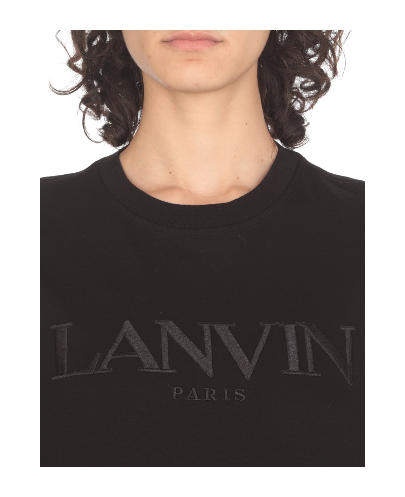 Lanvin Cotton Logoed T-shirt - Black