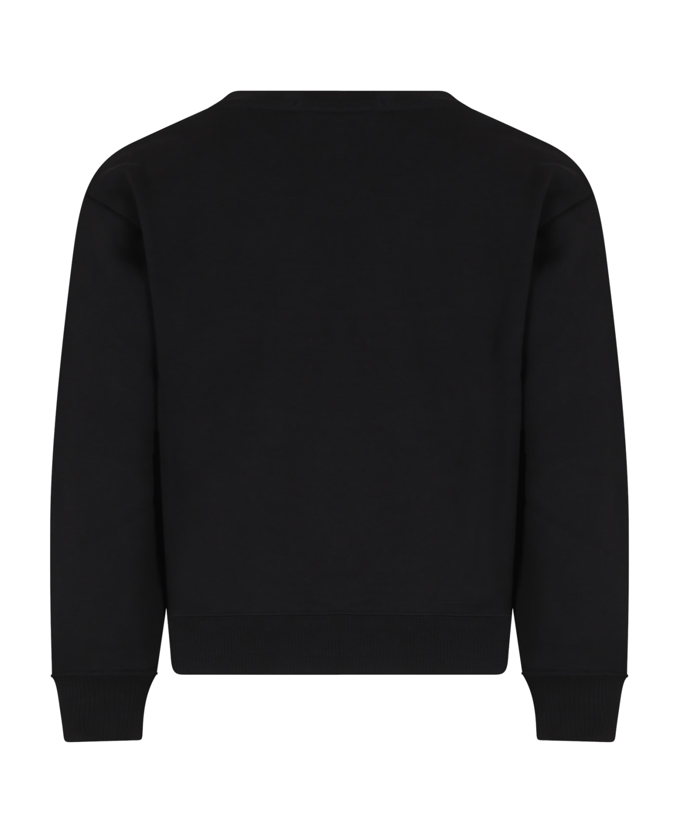 Calvin Klein Black Sweatshirt For Kids With Logo And Print - Black