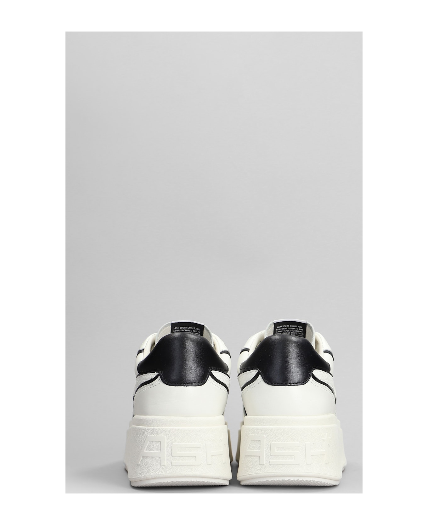 Ash Match Bis Sneakers In White Leather - white