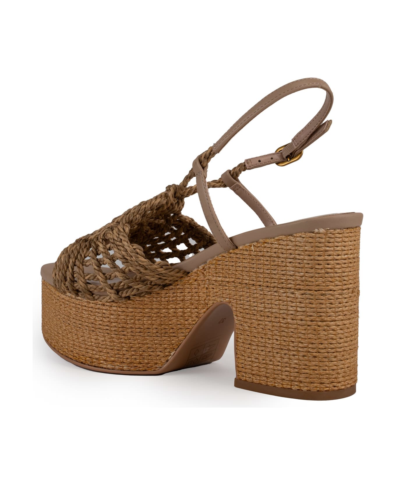TwinSet Straw Wedge Shoes - Naturale ウェッジシューズ