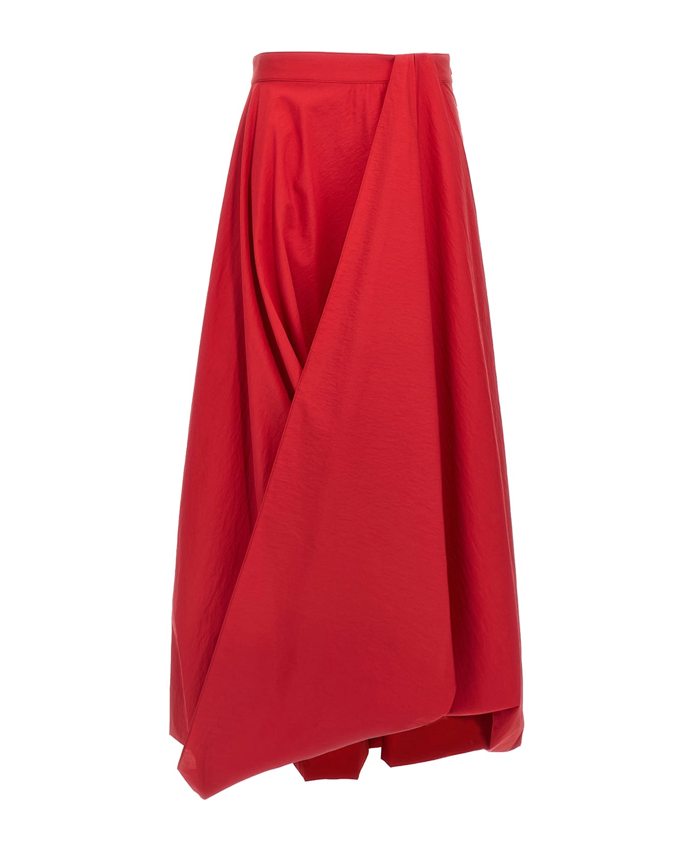 Brunello Cucinelli 
bubble Hem
 Skirt - Red