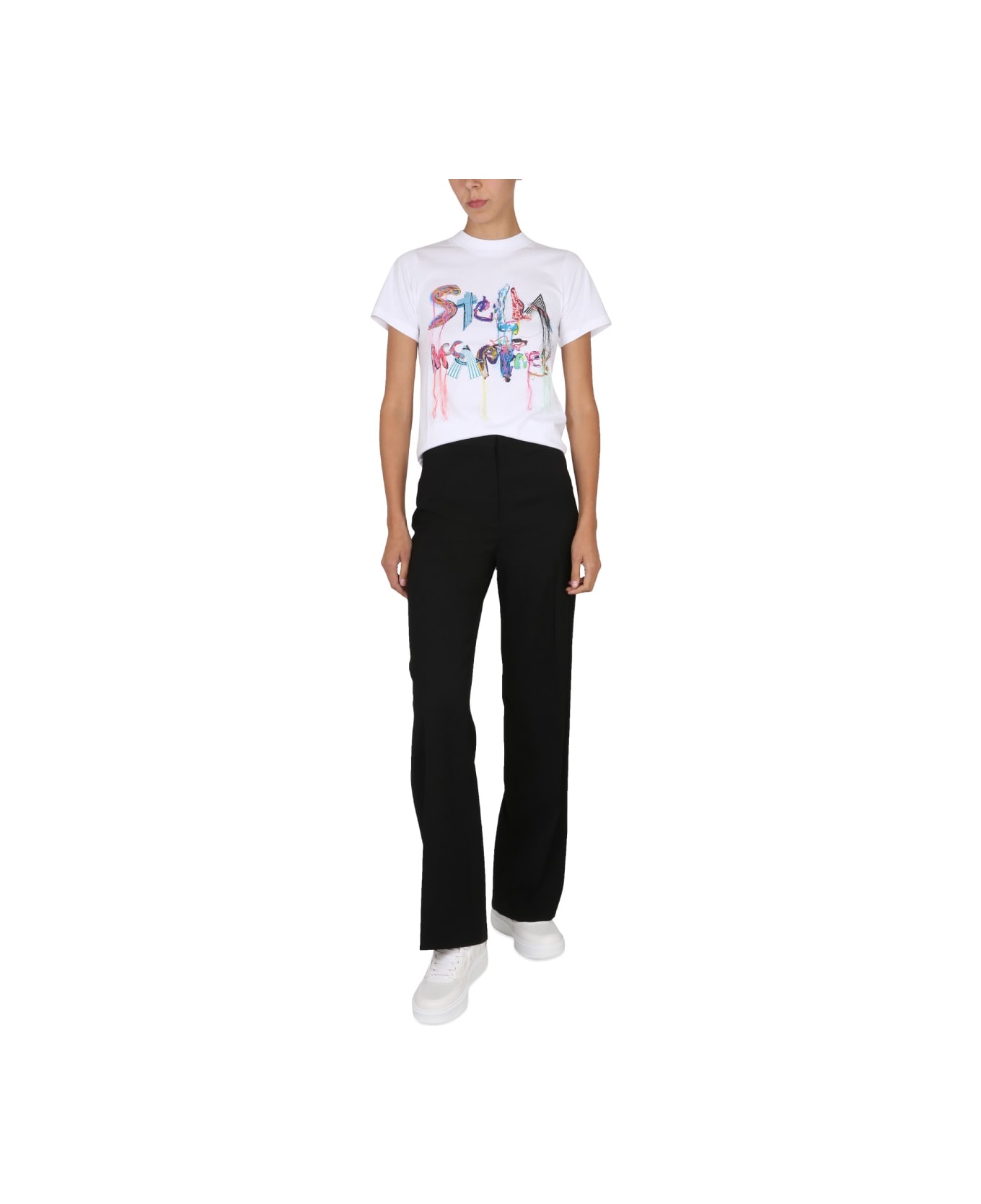 Stella McCartney Logo Print T-shirt - BLACK