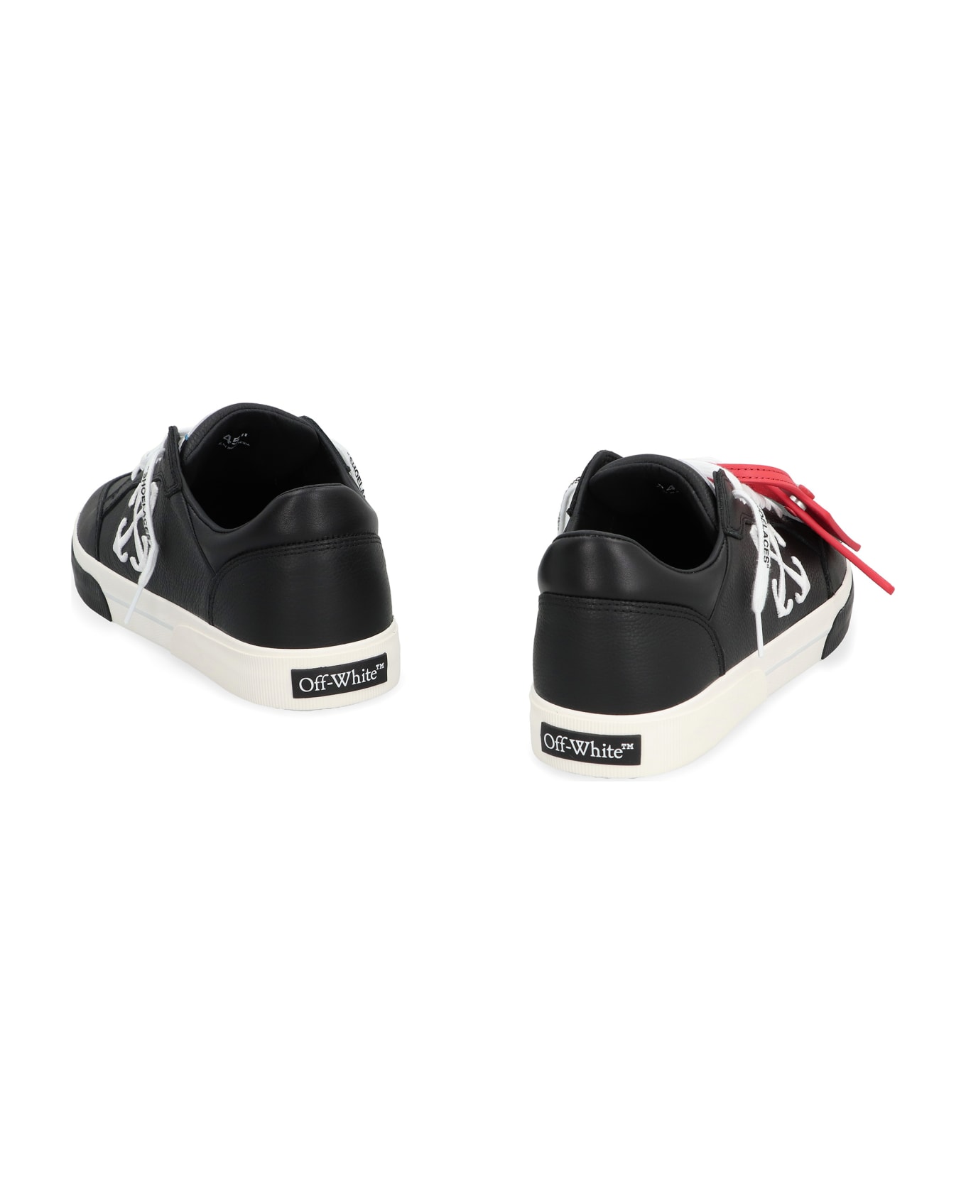 Off-White New Vulcanized Leather Low-top Sneakers - BLACK/WHITE